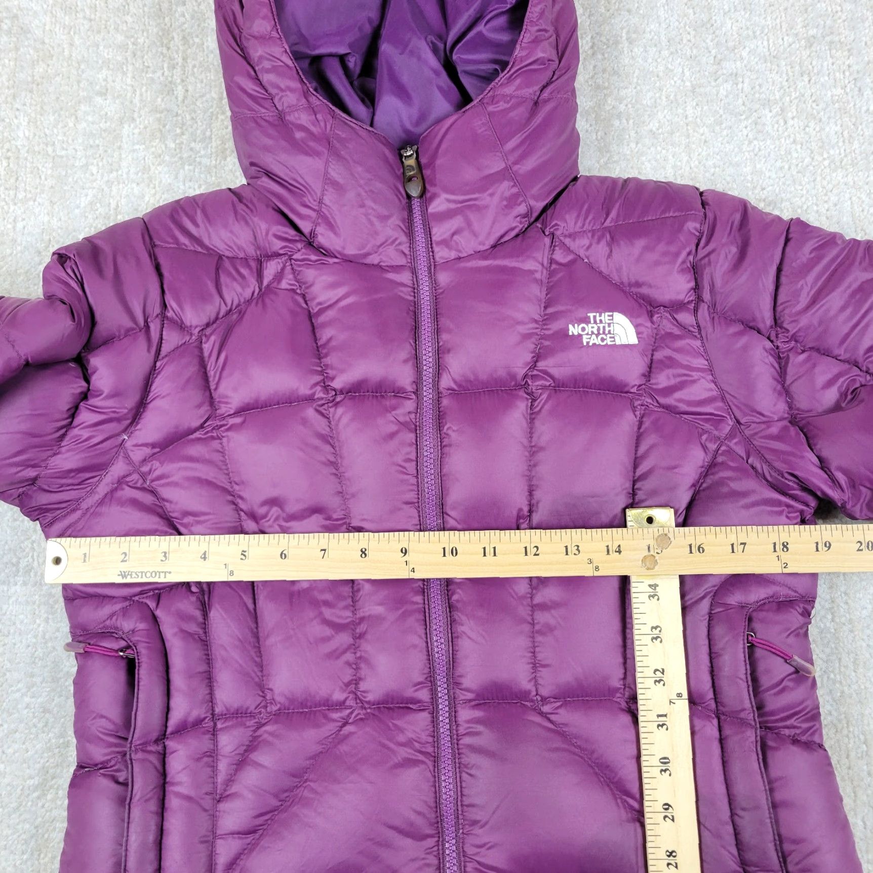 The North Face The North Face Down Puffer Jacket Women M Purple Full Zip Hooded Quilted Snow Jacket Size M / US 6-8 / IT 42-44 - 5 Thumbnail
