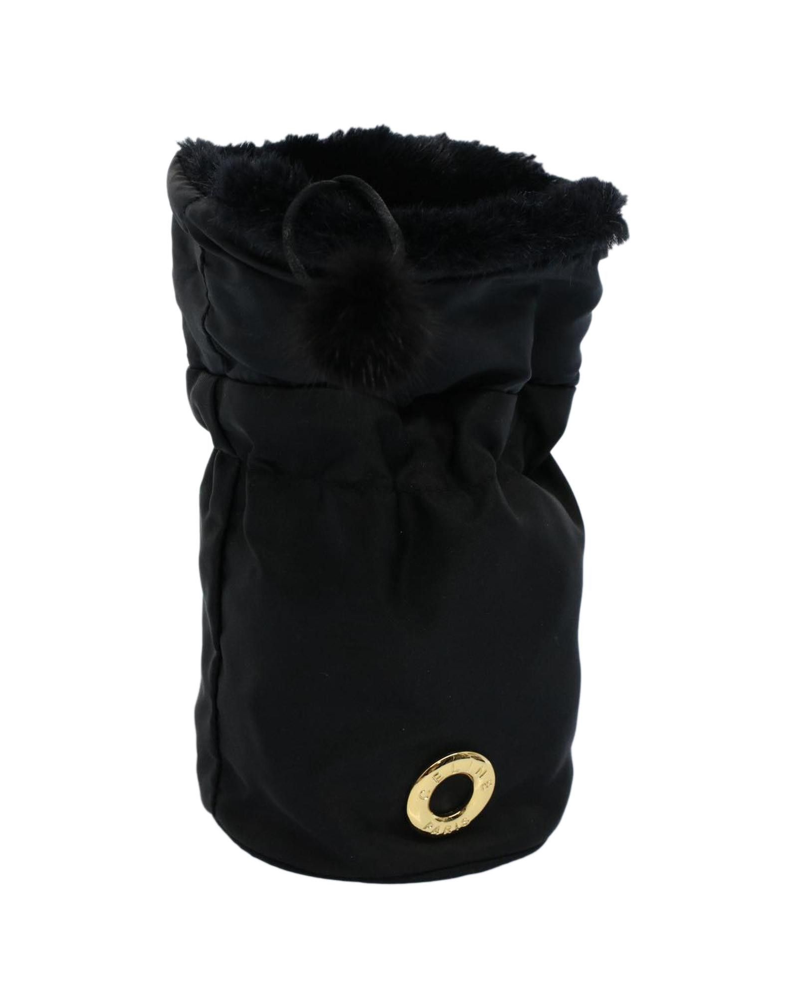 image of Celine Black Nylon Circle Pouch - B Rank, Women's