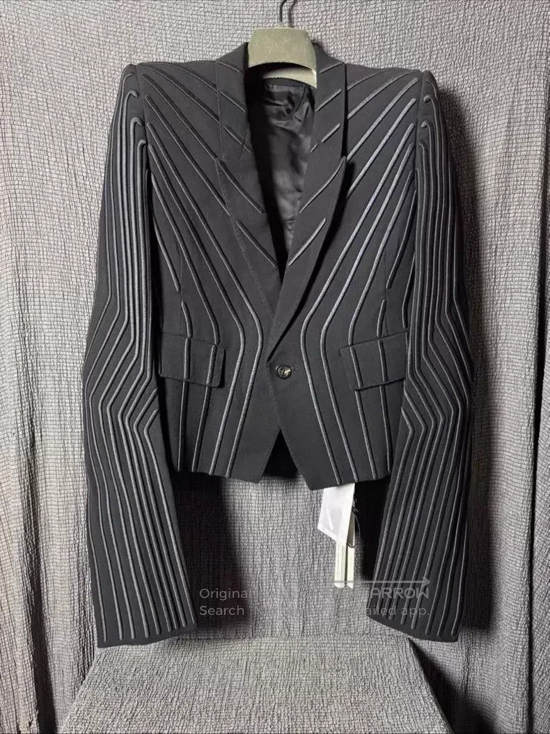 Rick Owens RICK OWENS Dark Pattern Embroidered Geometric Ray Shoulder Size S / US 4 / IT 40 - 1 Thumbnail