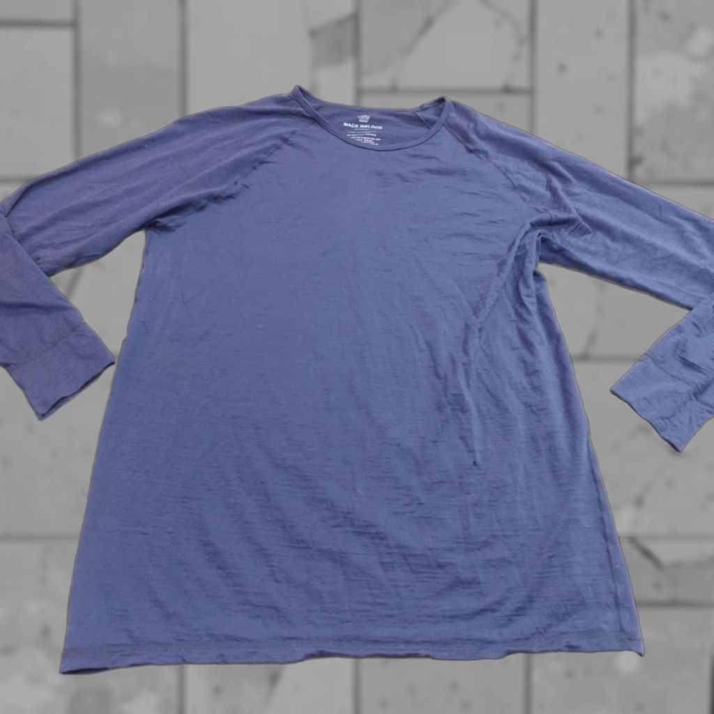 Vintage Mack Weldon Shirt XL Blue Raglan Merino Wool Blend Base Layer Crew Neck Long Sleeve Men Size US XL / EU 56 / 4 - 1 Thumbnail