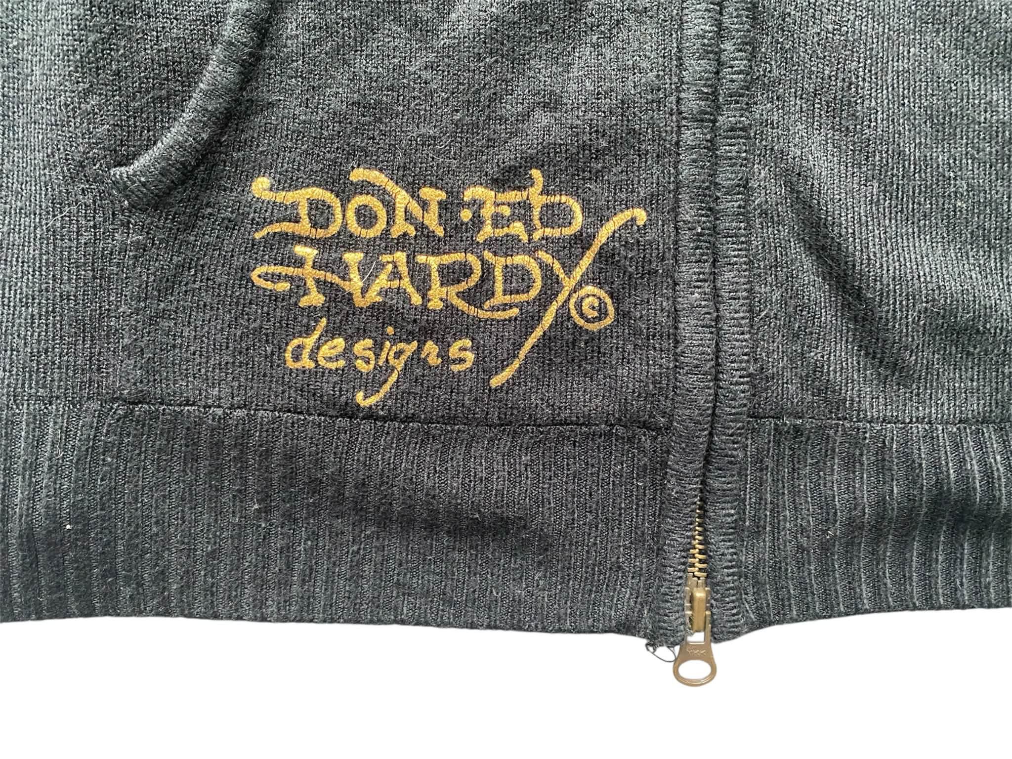 Ed Hardy Ed Hardy Black Tattoo Zip Up Hoodie Skull Heart Cross Size S / US 4 / IT 40 - 3 Thumbnail