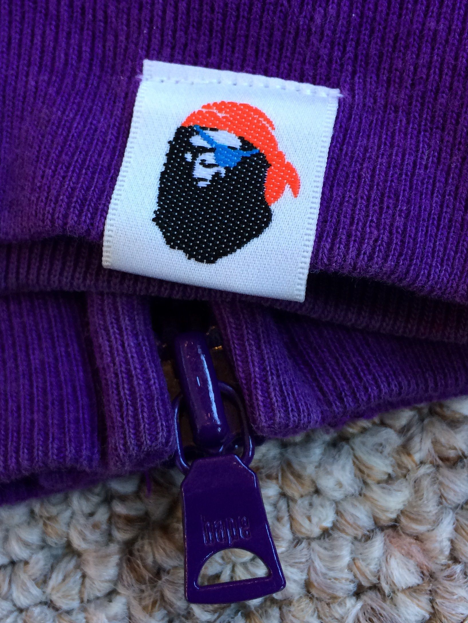 Bape OG Bathing Ape Purple Fire Camo Full Zip Hoodie Size US L / EU 52-54 / 3 - 3 Thumbnail