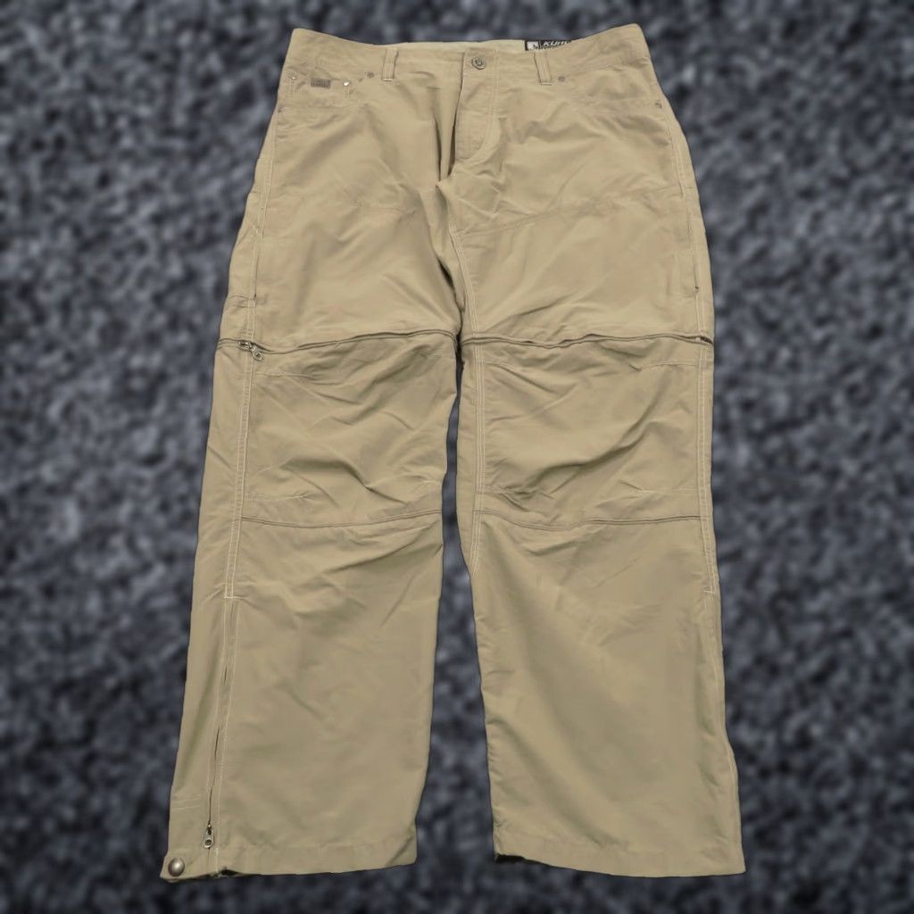 Vintage Kuhl Liberator Convertible Pants Men 38x30 Chino Pants 5-Pocket Water Resistant Beige Size US 38 / EU 54 - 1 Thumbnail