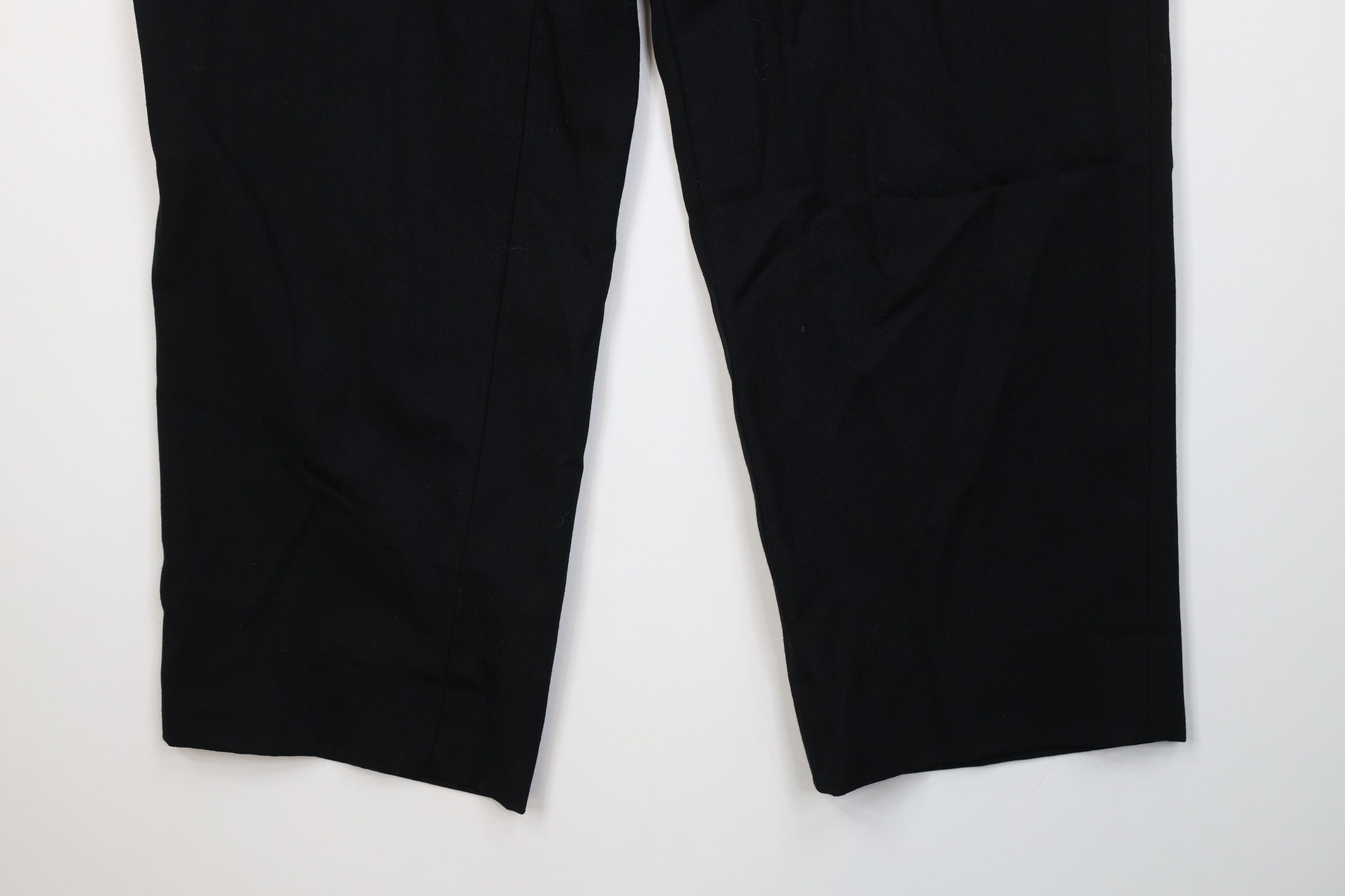 Vintage Vintage 90s Streetwear Gabardine Wide Leg Chino Pants Black Size US 36 / EU 52 - 4 Thumbnail