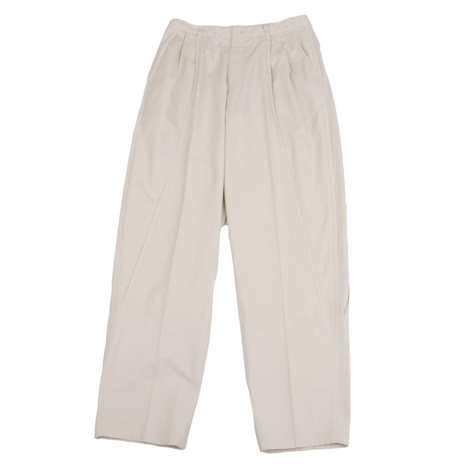 Issey Miyake Cotton Tapered Pants in Off Beige, Size L Size US 38 / EU 54 - 1 Thumbnail