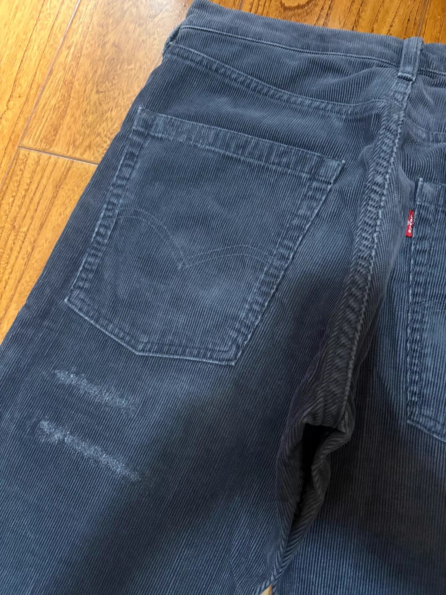 Levi's Levis Fenom Crush Washed Corduroy Cut Pants W32 Charcoal Size US 32 / EU 48 - 5 Thumbnail