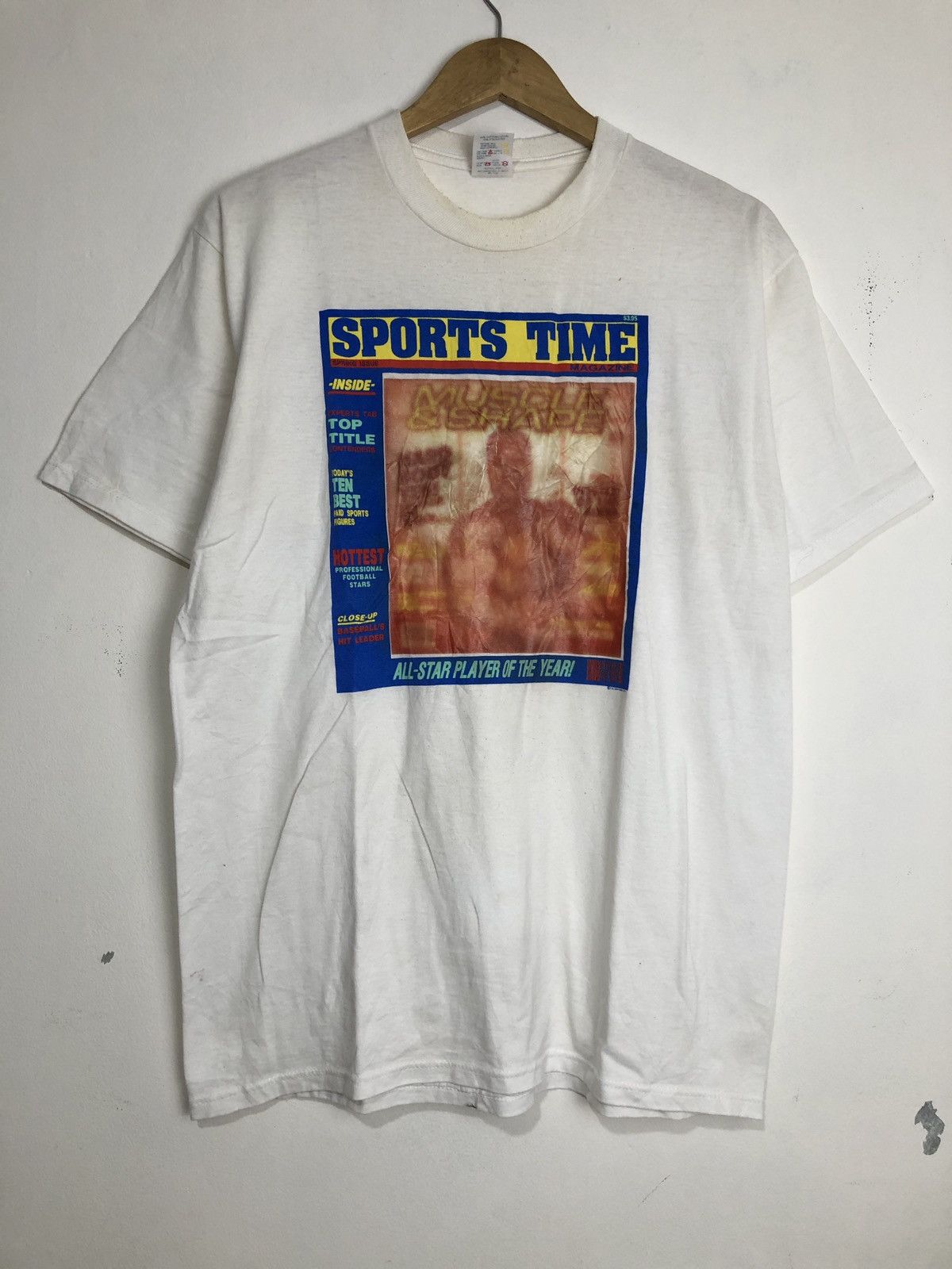 Vintage Vintage Sports Time Magazine T-Shirt Size US L / EU 52-54 / 3 - 1 Thumbnail