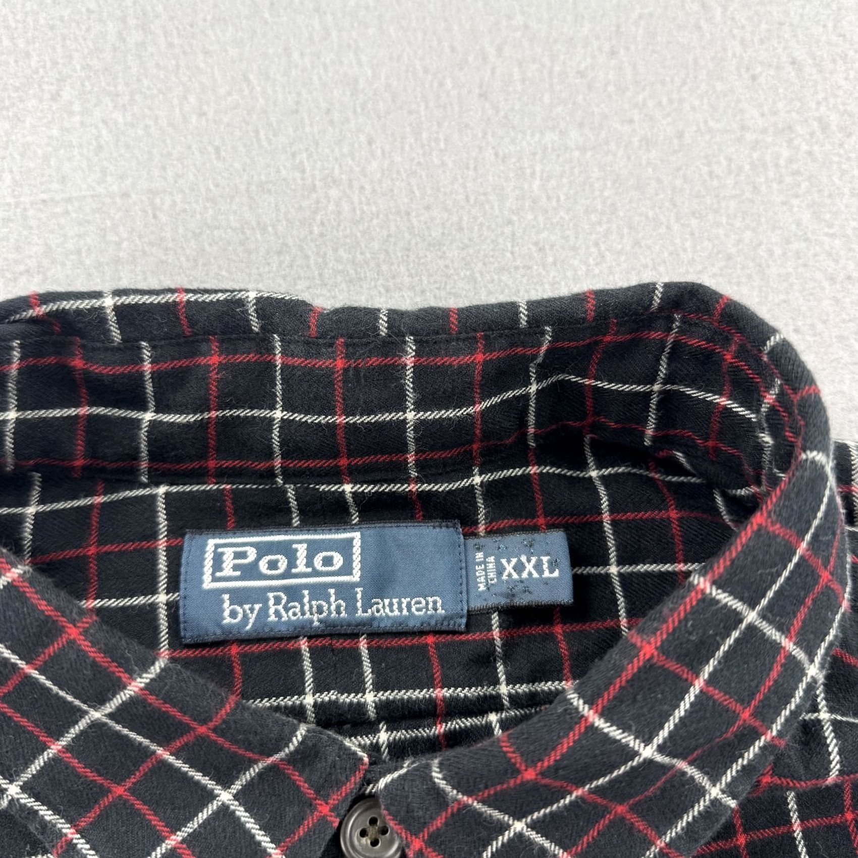 Polo Ralph Lauren Polo Ralph Lauren Shirt Mens 2XL Black Red Plaid Flannel Button Up Pocket Casual Size US XXL / EU 58 / 5 - 3 Thumbnail