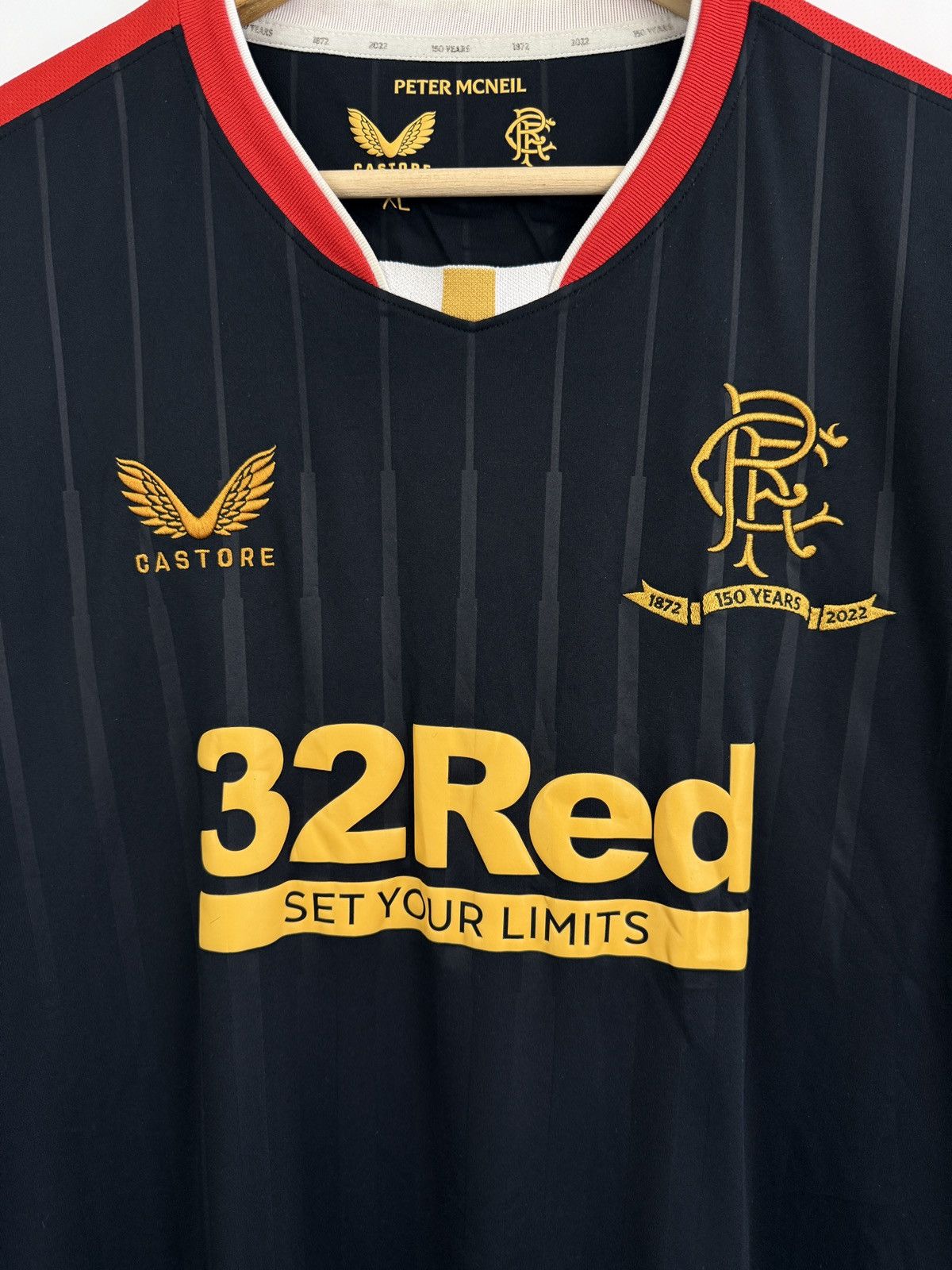 Castore 🏴󠁧󠁢󠁳󠁣󠁴󠁿 2021/22 Castore Glasgow Rangers 150 Years Home Jersey Y2K Size US XL / EU 56 / 4 - 4 Thumbnail