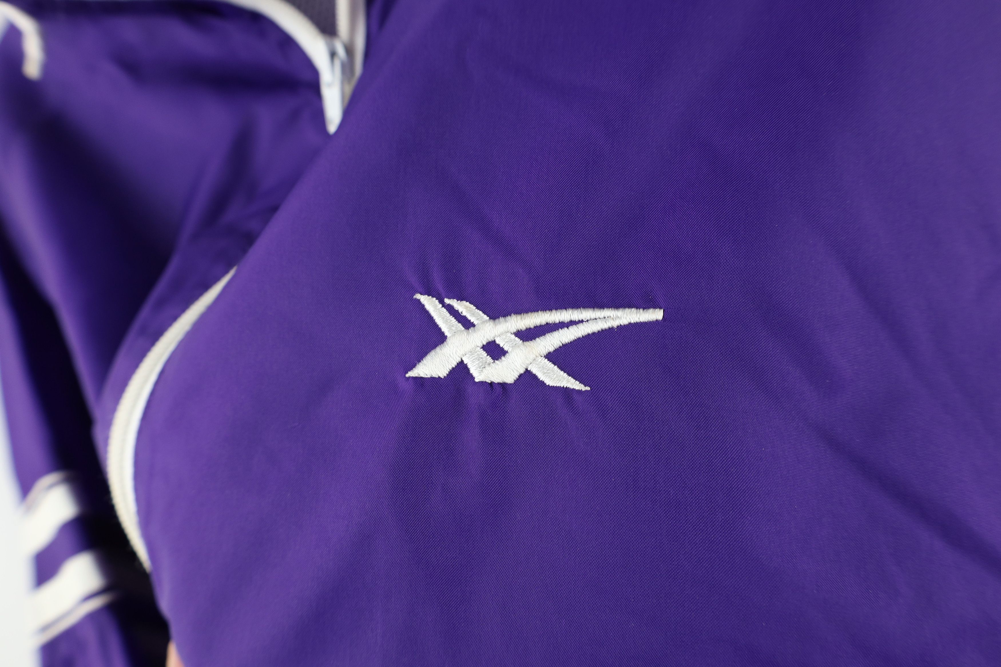 Asics × Vintage Vintage 80s 90s Asics Logo Striped Hooded Windbreaker Jacket Size US M / EU 48-50 / 2 - 4 Thumbnail