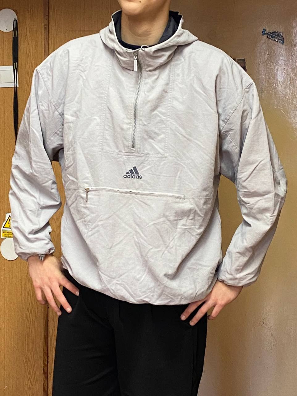 Adidas Vintage 2000s Adidas Half-Zip Pullover Jacket Size US L / EU 52-54 / 3 - 1 Thumbnail