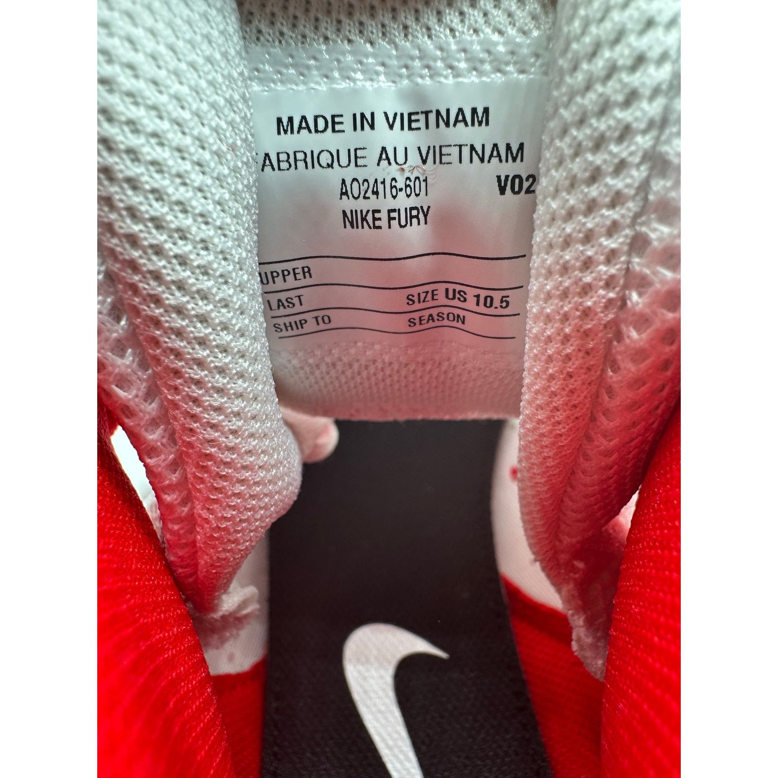 Nike Nike Fury Wrestling Shoes “University Red” size 10.5 men’s Size US 10.5 / EU 43-44 - 6 Thumbnail