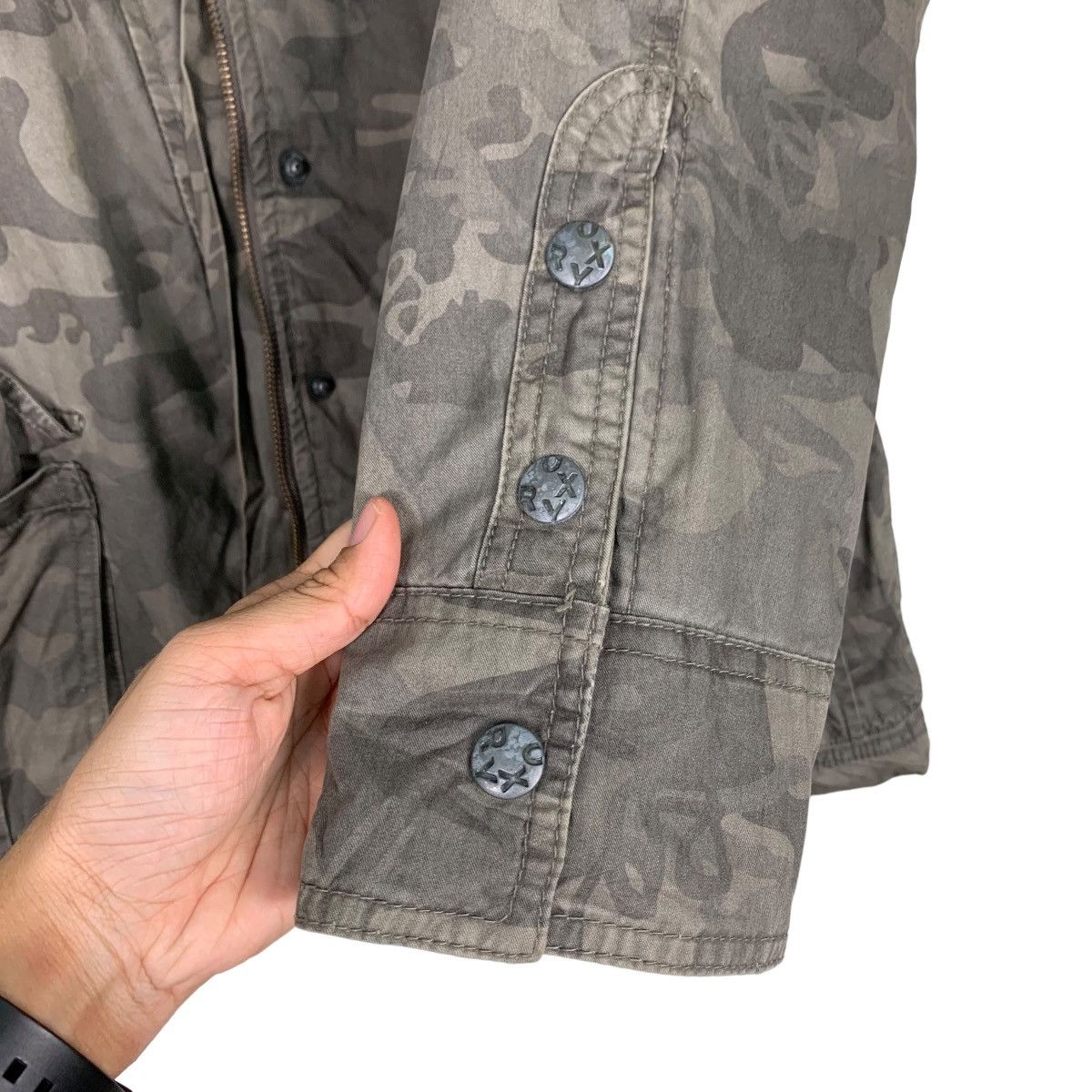 Japanese Brand ROXY Embroidery Small Logo Camo Belted Jacket #0302-C14 Size L / US 10 / IT 46 - 14 Thumbnail
