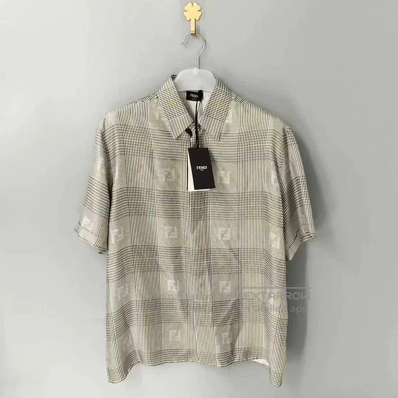 Fendi Fendi FF Logo Plaid Short Sleeve Shirt. Size US M / EU 48-50 / 2 - 1 Thumbnail
