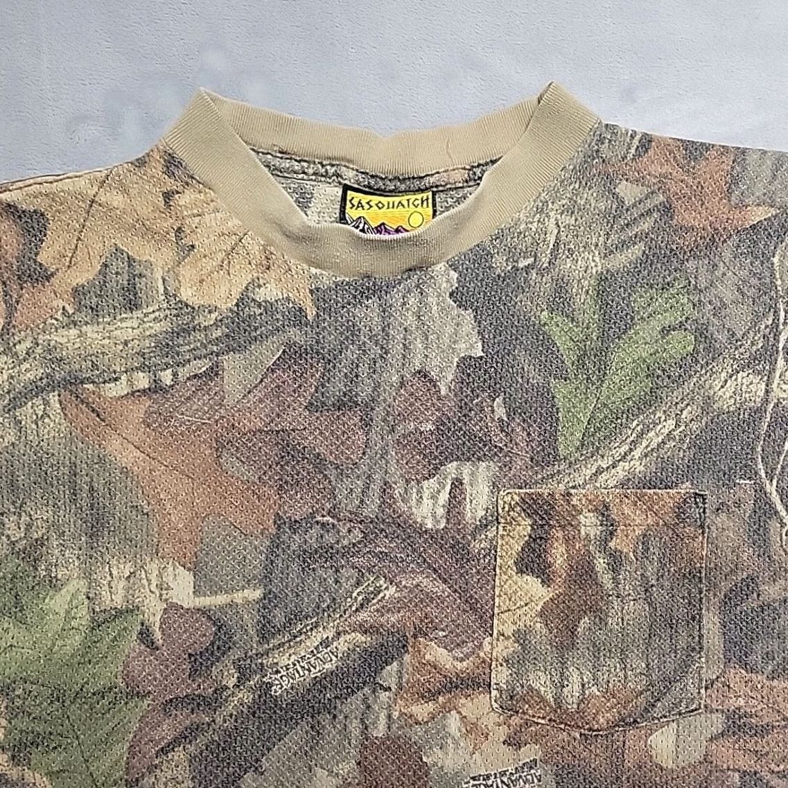 Vintage VINTAGE Sasquatch Shirt Mens XL Brown Advantage Timber Camo Pocket Tee Hunting Size US XL / EU 56 / 4 - 3 Thumbnail