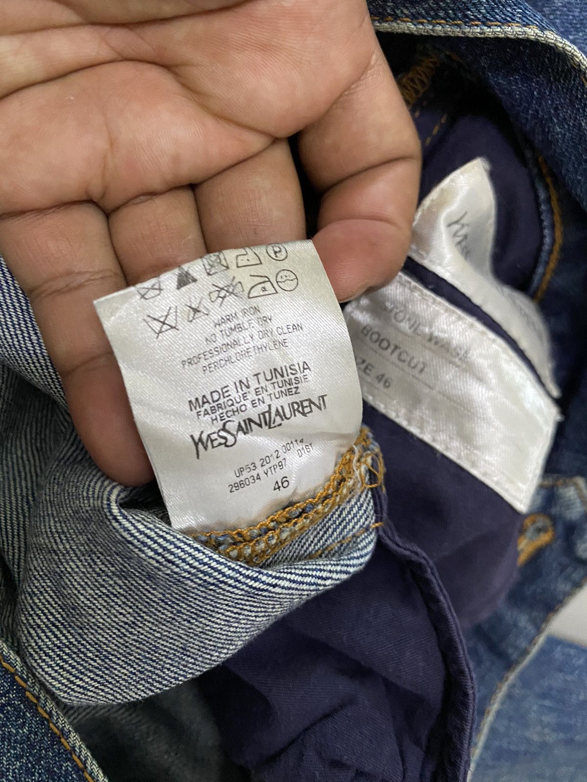 Yves Saint Laurent YVES SAINT LAURENT DISTRESS DENIM STRAIGHT TYPE Size US 32 / EU 48 - 9 Thumbnail