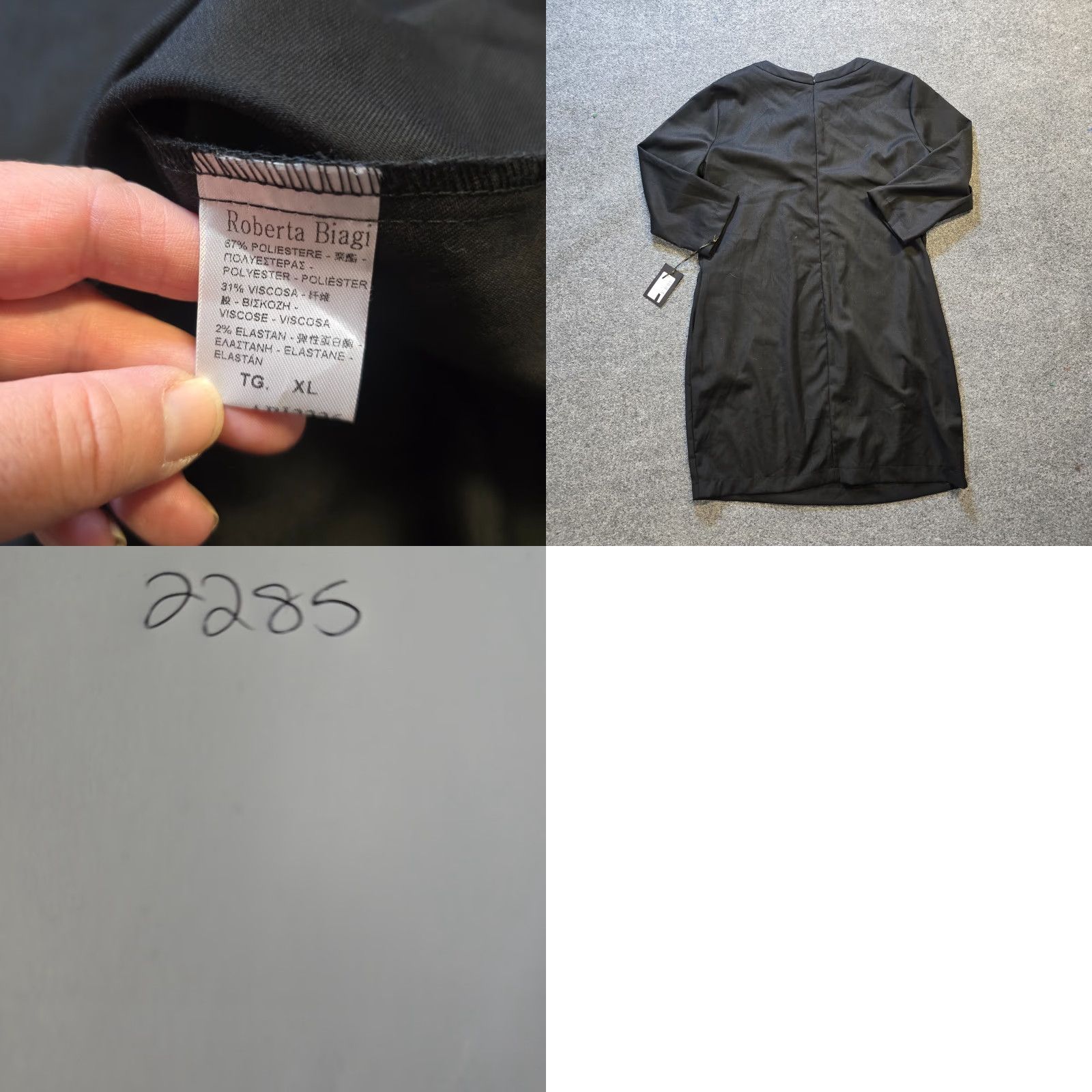 Vintage Roberta Biagi Dress Women Size XL Black Capsule Sheath Relaxed Minimalist Career Black Sheath Dress Women XL Roberta Biagi Capsule Sheath Dress Size XL / US 12-14 / IT 48-50 - 8 Thumbnail