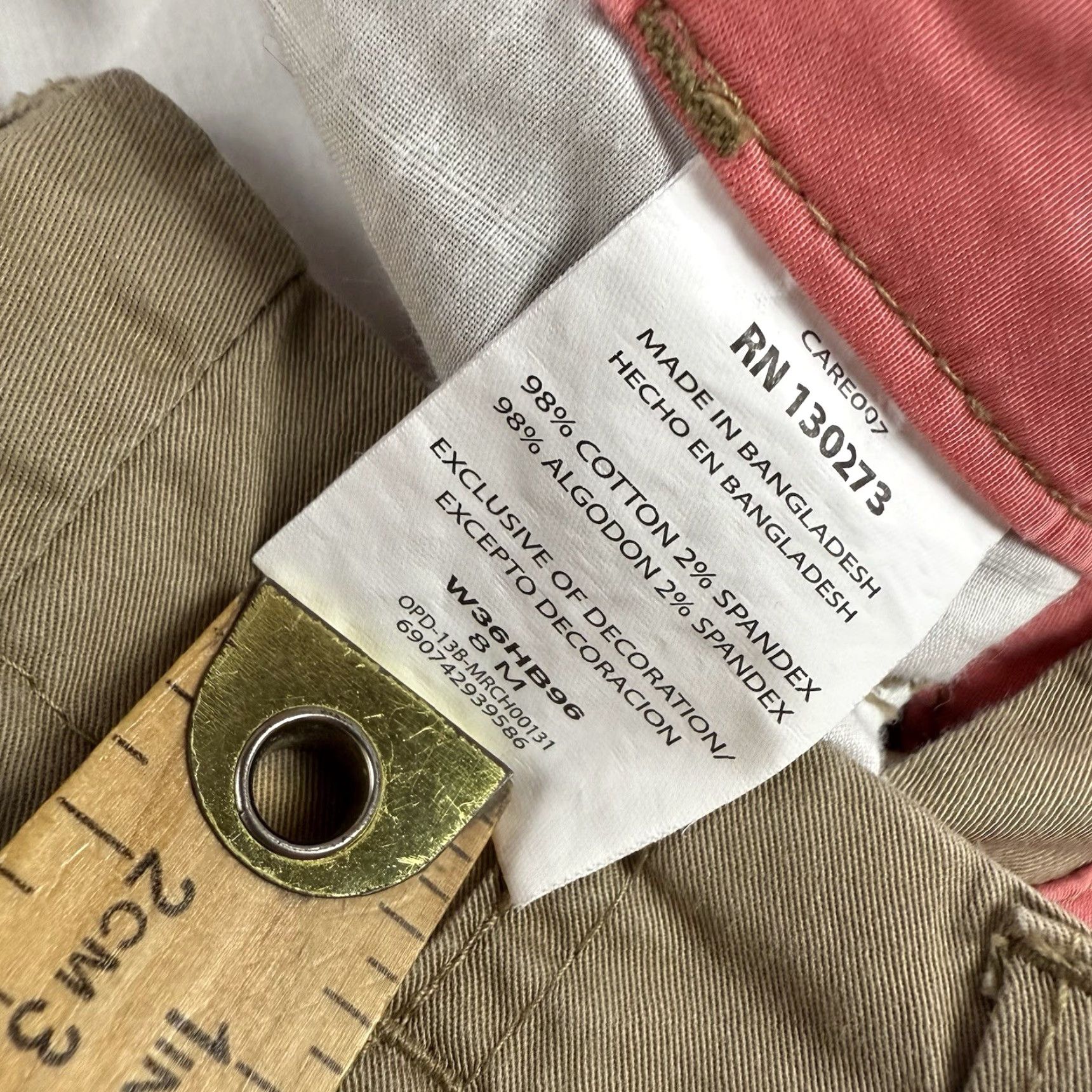 Lee Riders by Lee Khaki Pants Women’s Sz 8M Straight Cut Flat Front Beige 30in Inseam Womens Lee Khakis Flat Front Pants"} Size 30" / US 8 / IT 44 - 3 Thumbnail