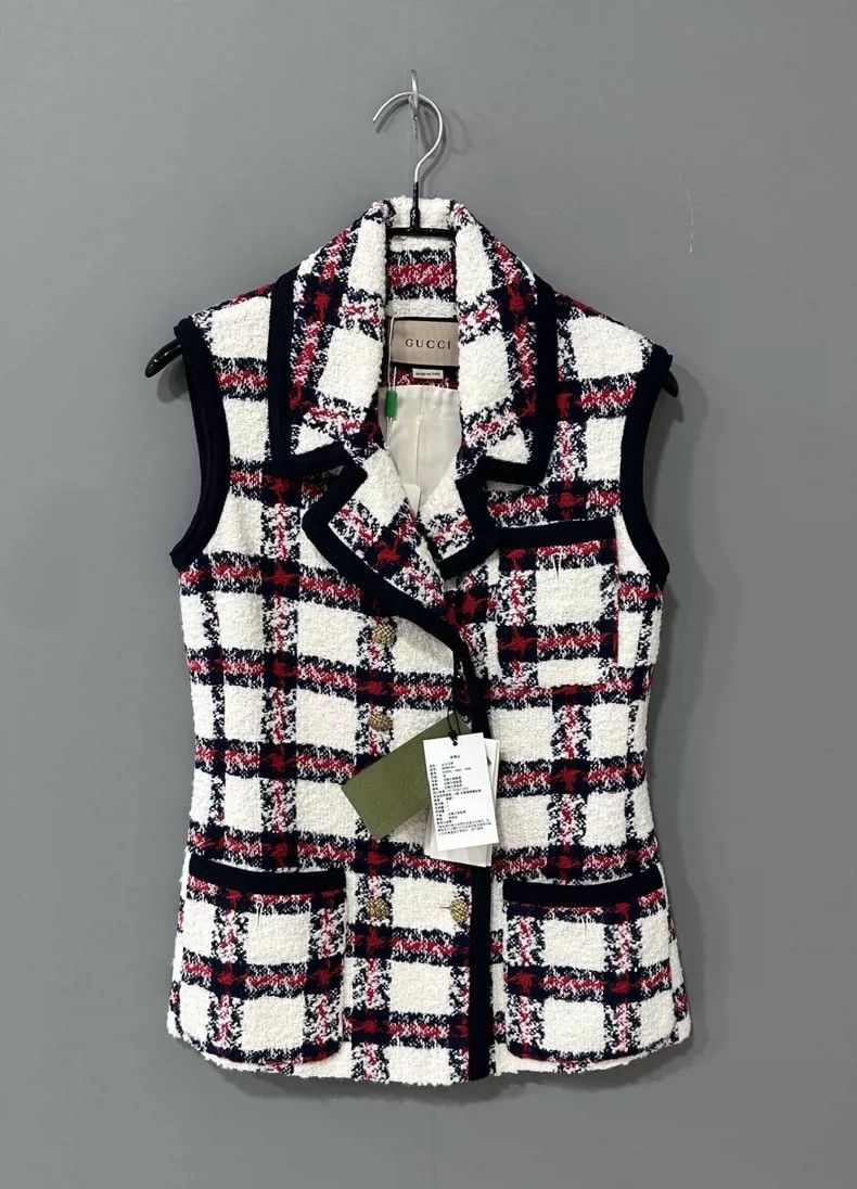 Gucci Gucci Plaid Sleeveless Jacket Vest - dmc Size US M / EU 48-50 / 2 - 1 Thumbnail