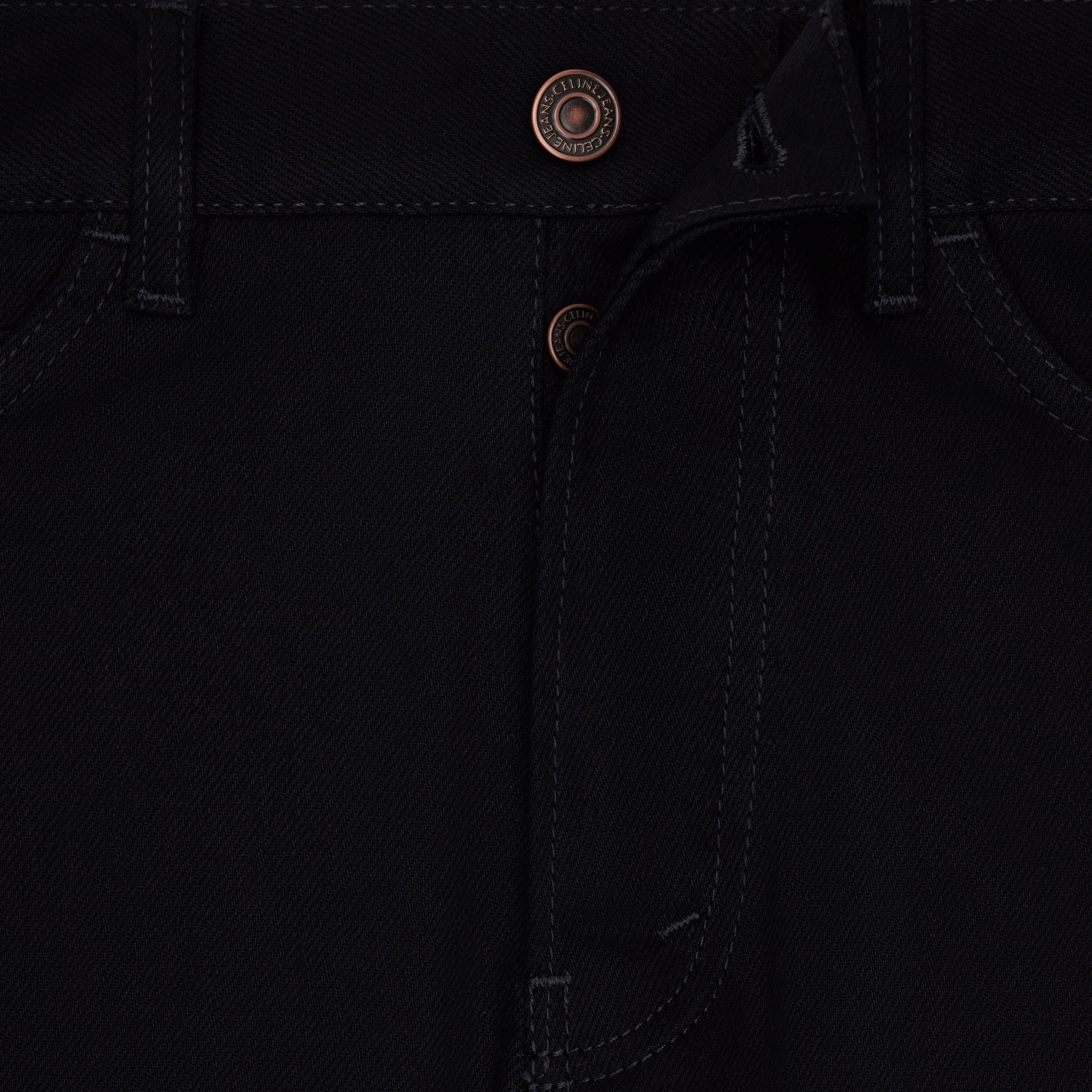 Celine 2N782085T.38TK Lou Jeans in Pure Black Wash Denim Size US 33 - 3 Thumbnail
