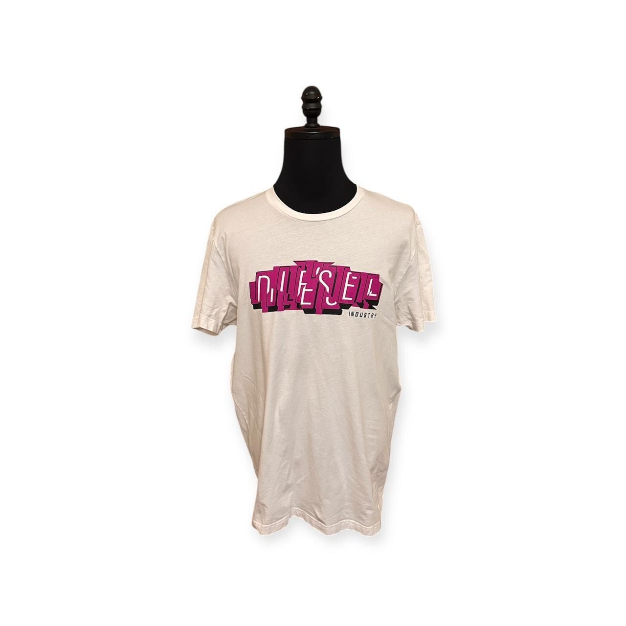 Diesel DIESEL T-Diegos Men T-Shirt White Short Sleeve Crew Neck Size US XXL / EU 58 / 5 - 1 Thumbnail