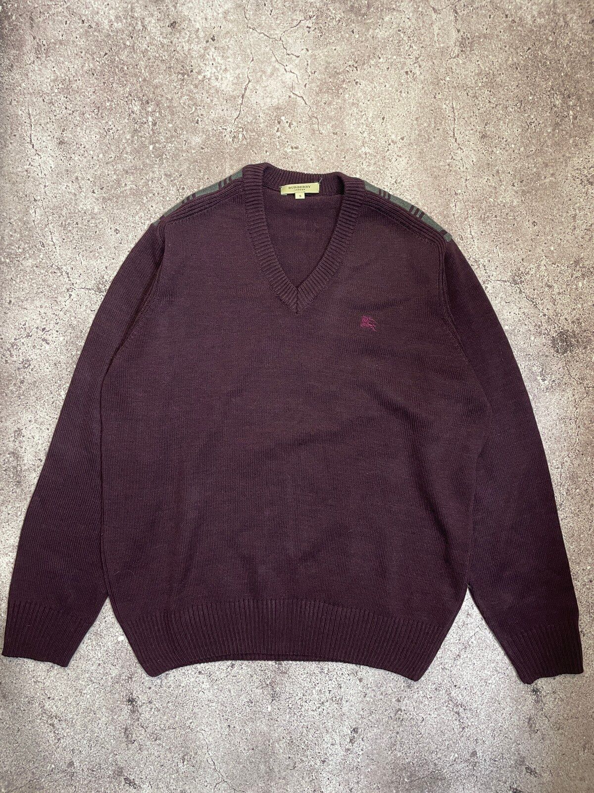 Pre-owned Burberry Vintage Sweater In Burgundy