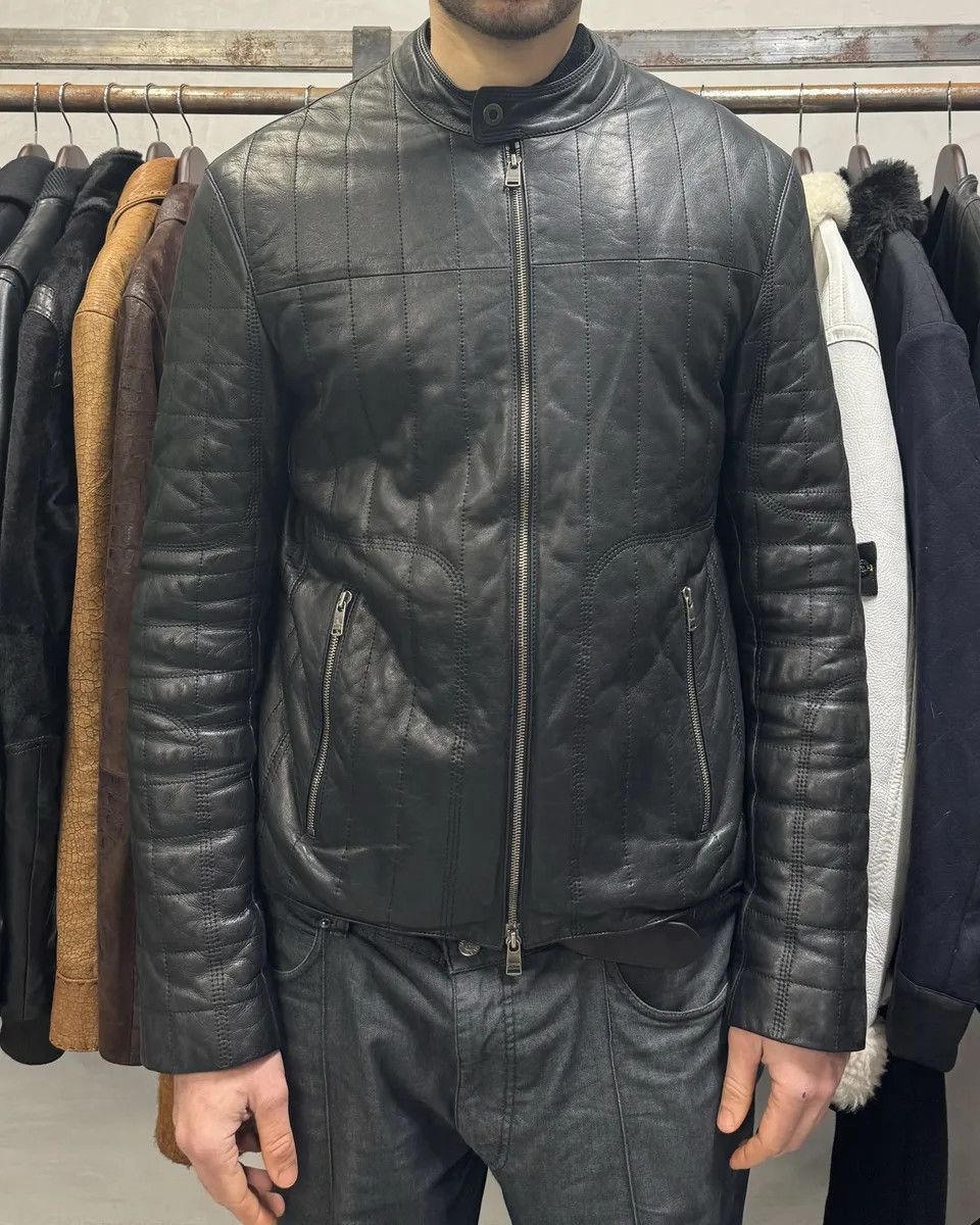 Jitrois 2000s Jitrois Black Leather Pure Premium Biker Jacket Size US L / EU 52-54 / 3 - 3 Thumbnail