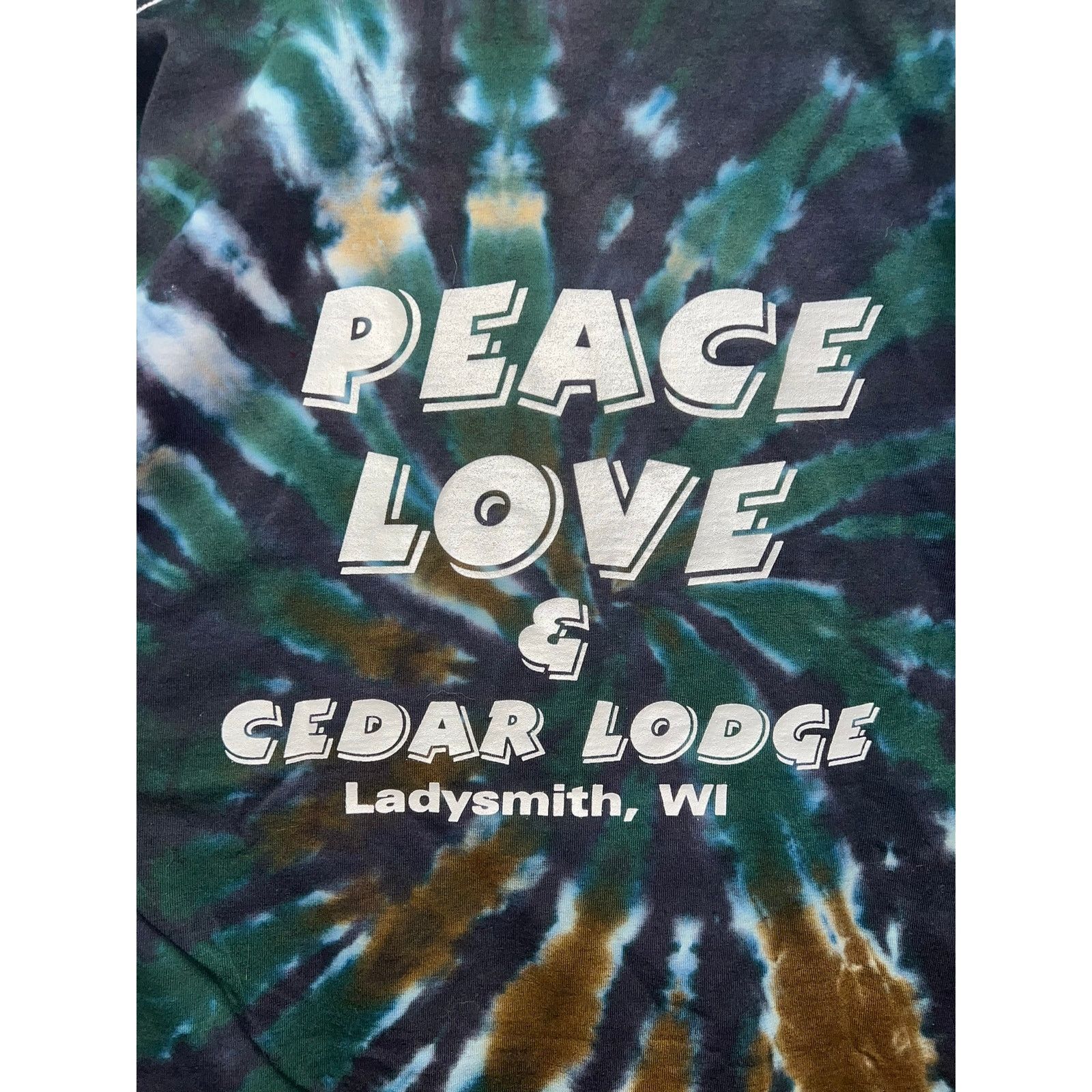 Vintage Vintage Cedar Lodge Shirt Ladysmith Peace Love Tie Dye 90s L Size US L / EU 52-54 / 3 - 6 Thumbnail
