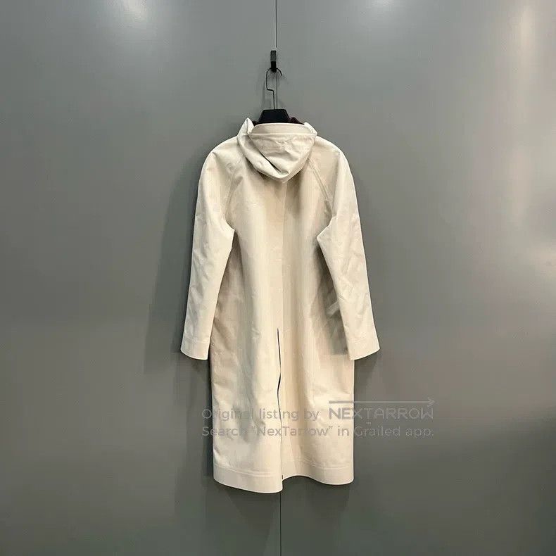 Hermes Hermes Off-white hooded long coat Size L / US 10 / IT 46 - 2 Thumbnail