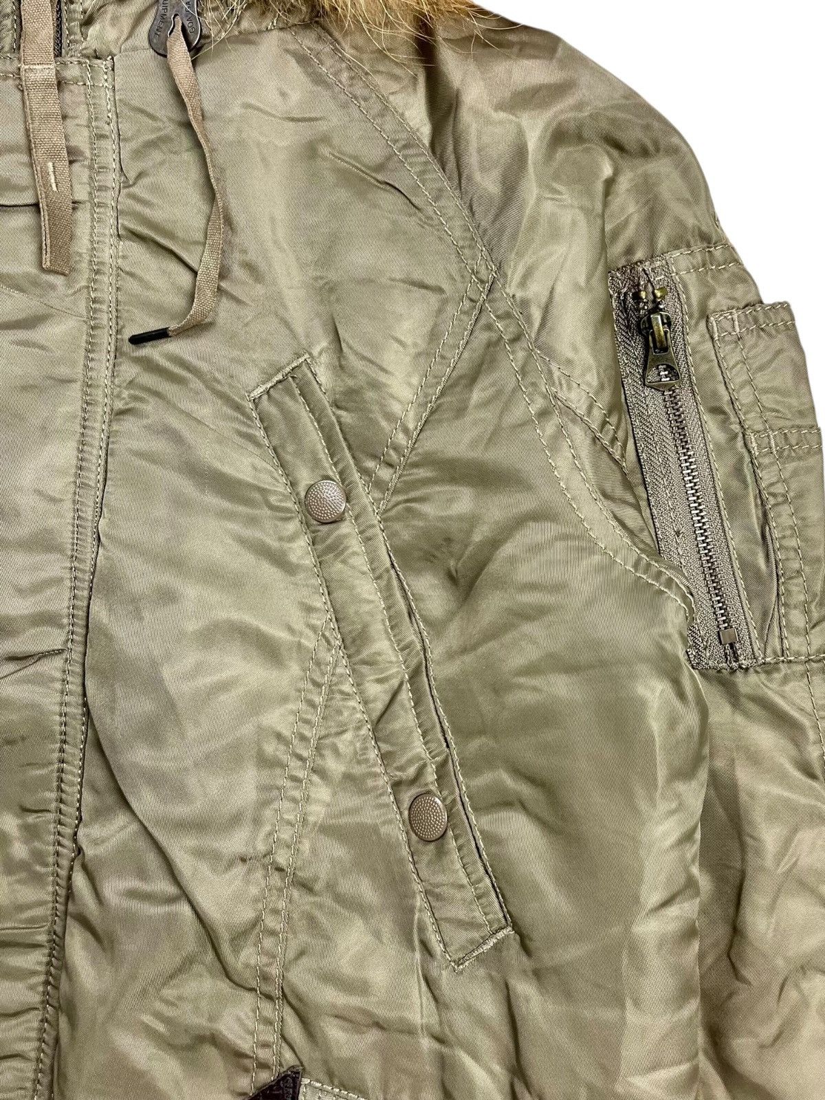 2000s GOA - Apocalypse Style Fur Hoodie Bomber Jacket