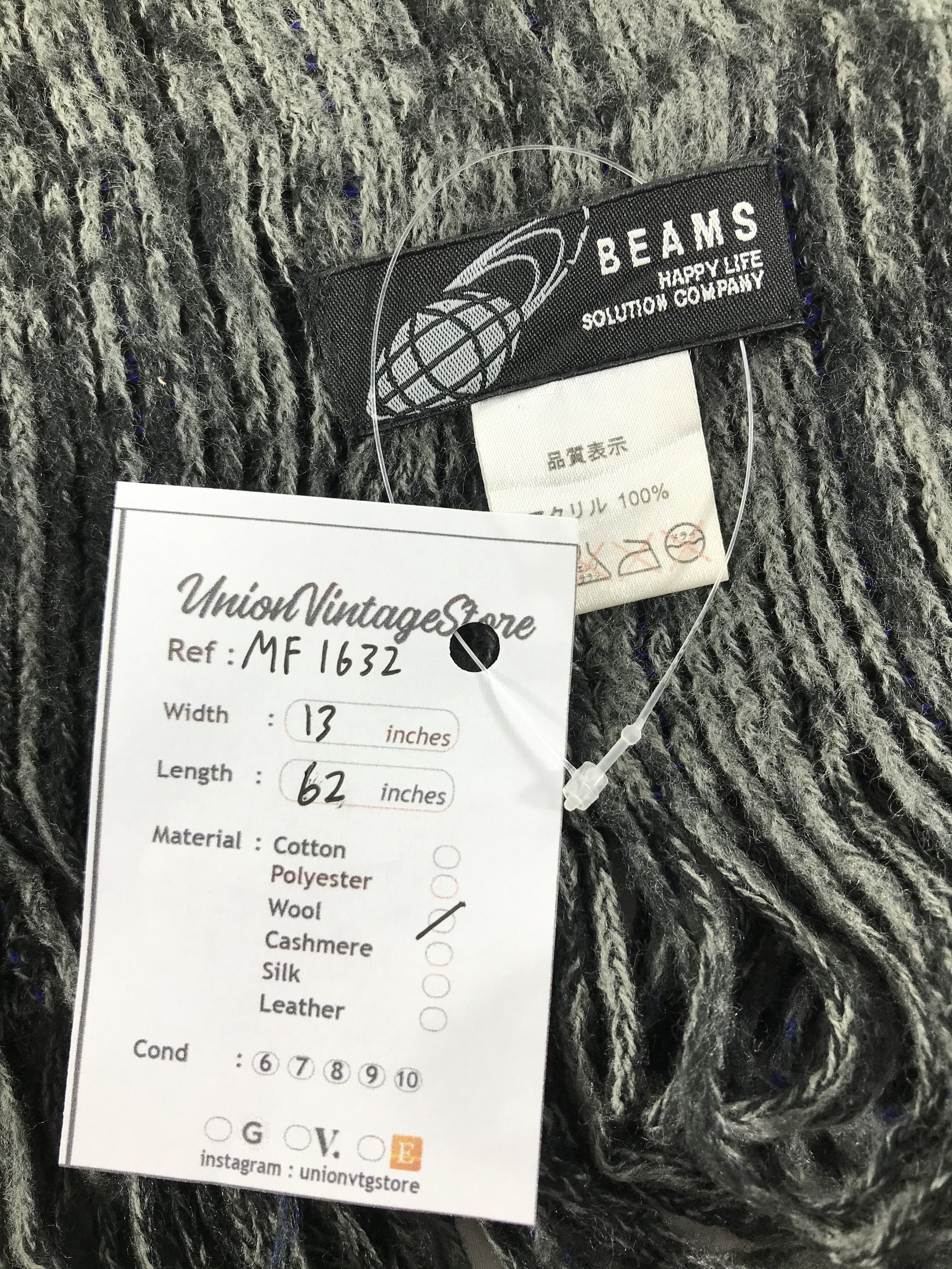 Beams Japan Vintage Beams Scarf/Muffler/Neckwear MF1632 Size ONE SIZE - 4 Thumbnail