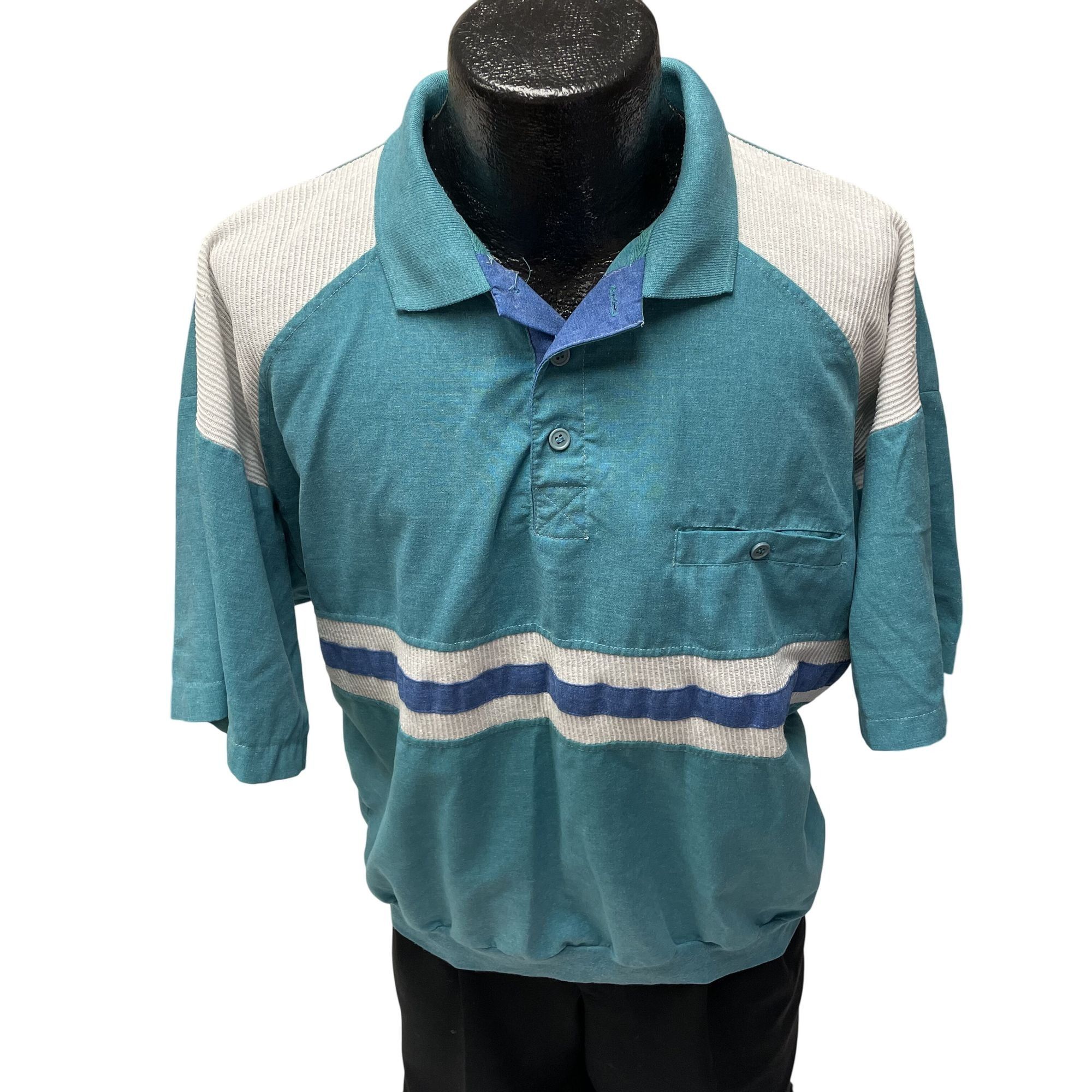 Other Vtg Ash Creek BLUE White POLO Banded Waist Golf Shirt Size US XL / EU 56 / 4 - 1 Thumbnail