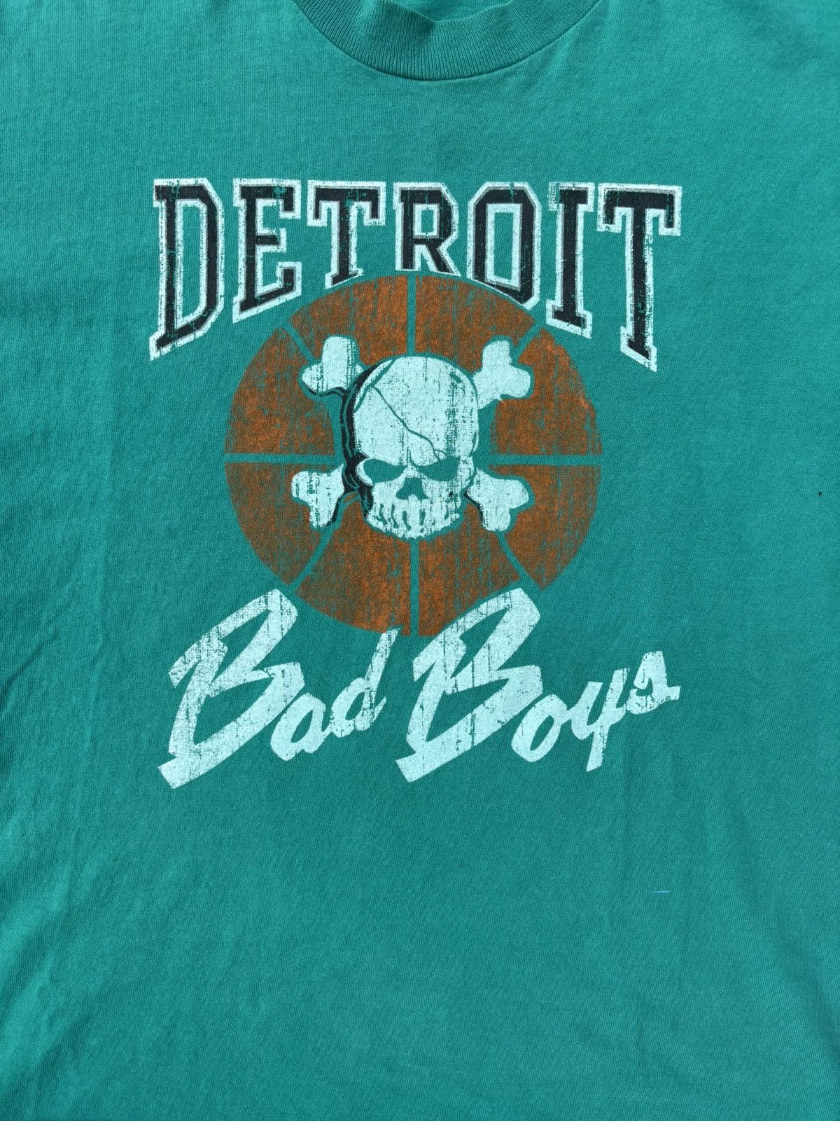 Fruit Of The Loom RARE Vintage 90s Detroit Pistons Bad Boys T Shirt Size US L / EU 52-54 / 3 - 2 Thumbnail