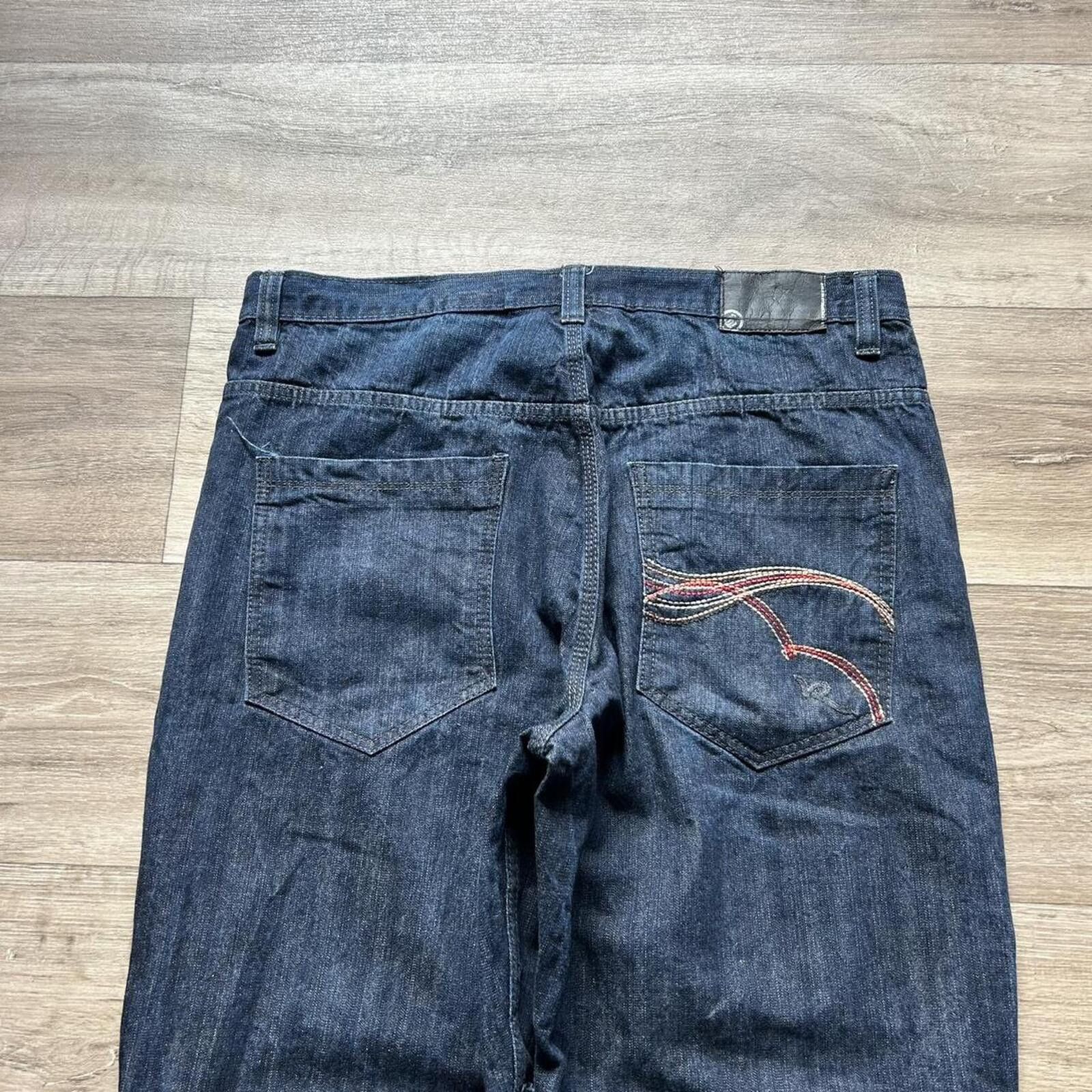 Rocawear Sick Vintage y2k Baggy Rocawear Dark Denim Jeans size 38 Size US 38 / EU 54 - 2 Thumbnail