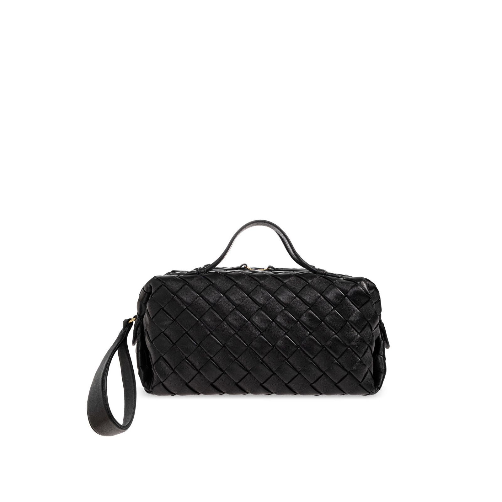 Bottega Veneta BOTTEGA VENETA Black Intrecciato Leather Top Handle Bag New Size ONE SIZE - 1 Thumbnail