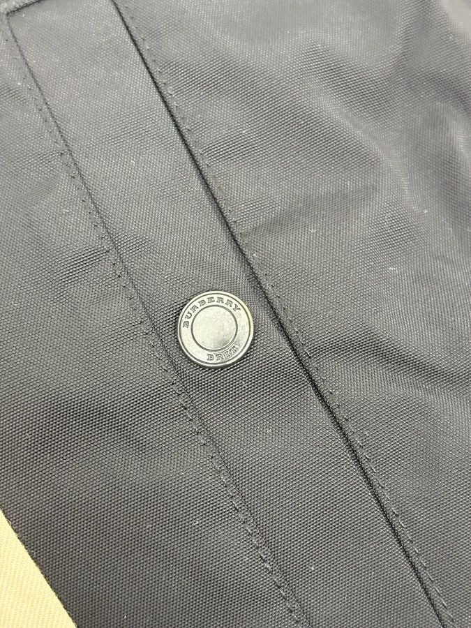 Burberry 2000s Burberry Black Asymmetrical Nylon Biker Jacket Size US M / EU 48-50 / 2 - 10 Thumbnail