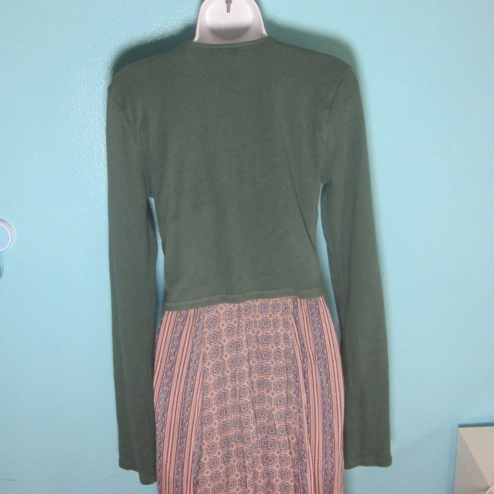 Free People Free People Green Cropped Tee Long Sleeve Womens Cotton Top Size XL Size XL / US 12-14 / IT 48-50 - 13 Thumbnail
