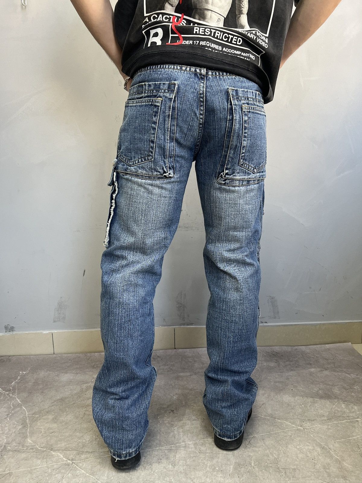 Dolce & Gabbana Y2K Patchwork Cargo Denim Jeans Distressed retro style y2k Size US 31 - 3 Thumbnail