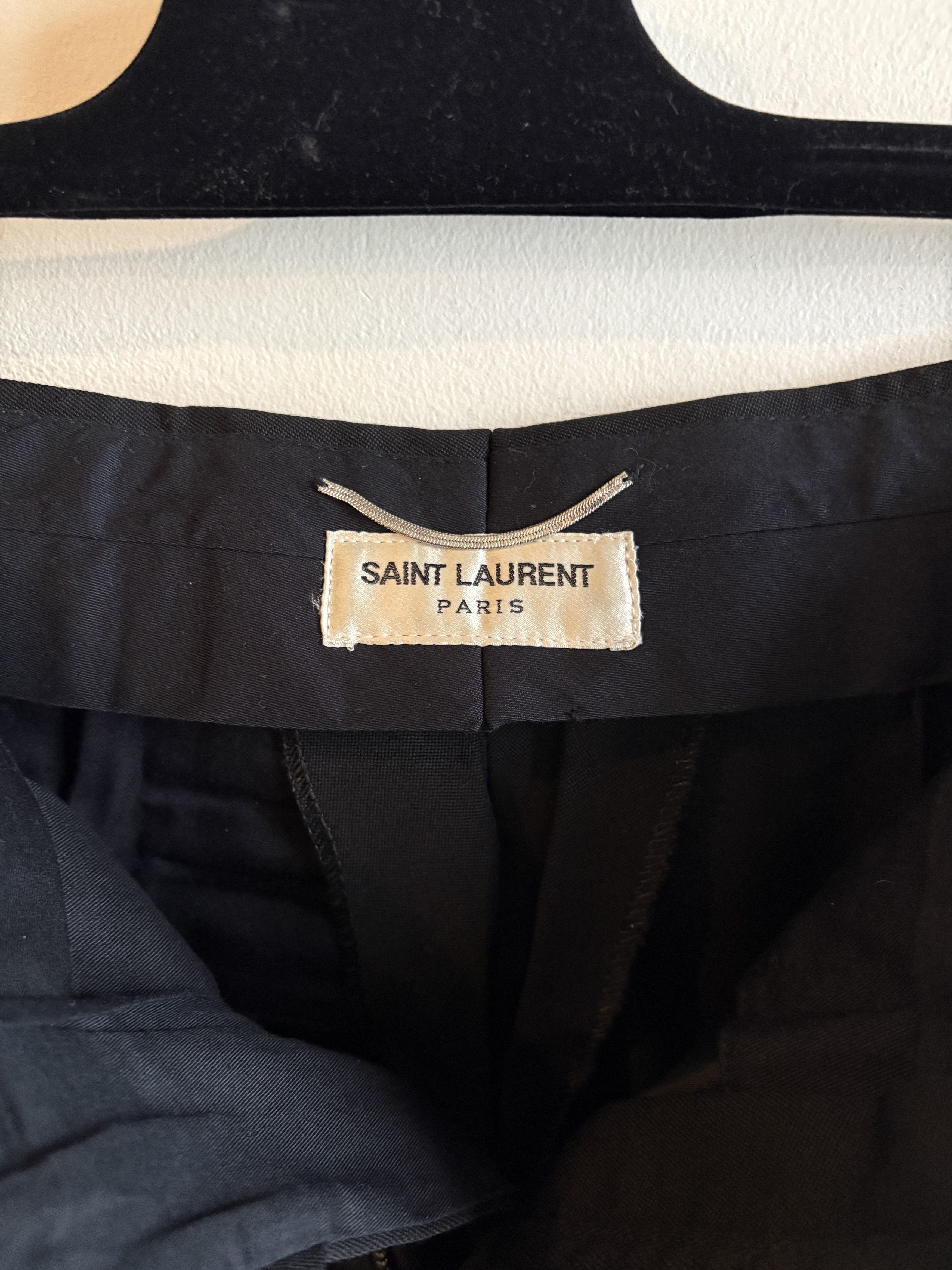 Saint Laurent Paris Saint Laurent Hedi Slimane 2 Piece Tuxedo Suit Size 50R - 10 Thumbnail