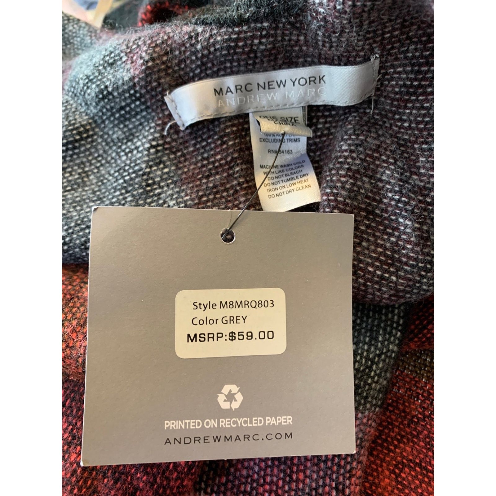 Other Marc New York Poncho Buffalo Plaid Cardigan Tassel & Fringes Size ONE SIZE - 11 Thumbnail