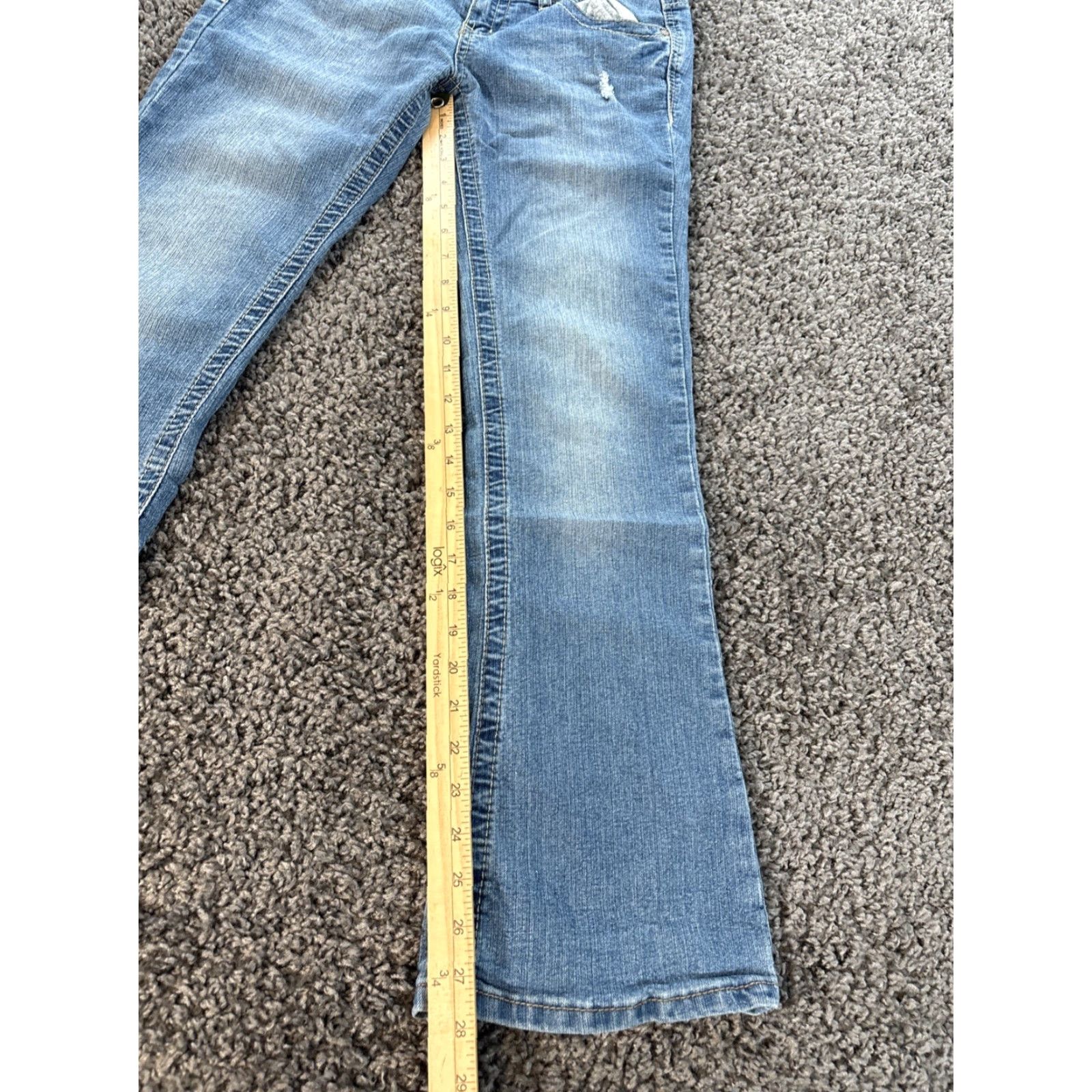 Vintage VINTAGE Reign Jeans Womens 30x28 Low Rise Light Wash Boho Stitched Y2K Jeans Women 30 Bootcut Blues 90s Bohemian Mens Womens Girls Size 30" / US 8 / IT 44 - 2 Thumbnail