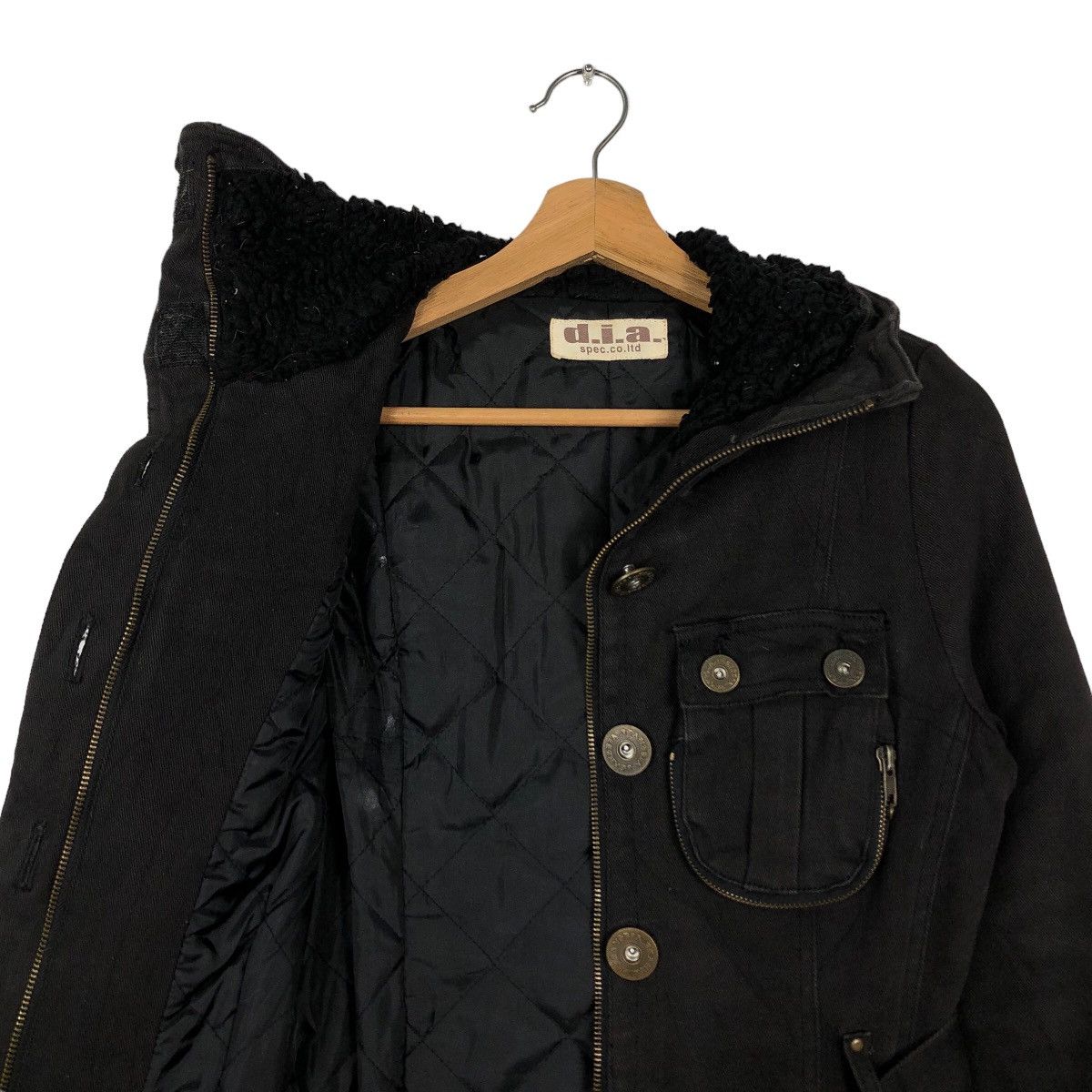 Japanese Brand 🔥Rare Iconic Black Bondage Biker Jacket Parachute DIA Spec Size M / US 6-8 / IT 42-44 - 9 Thumbnail