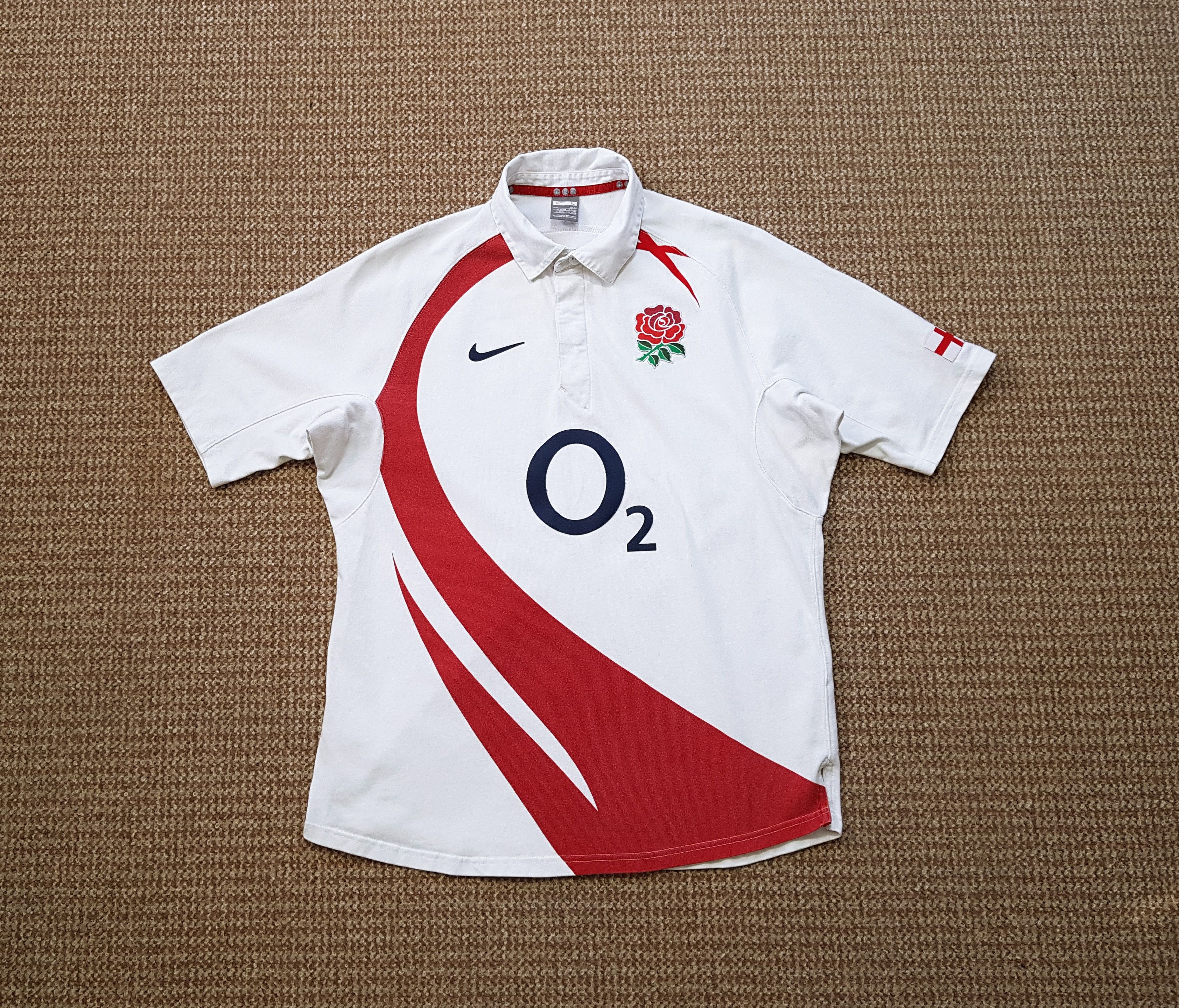 Nike Nike Vintage England O2 Team Rugby Polo Shirt Jersey sz L Size US L / EU 52-54 / 3 - 1 Thumbnail