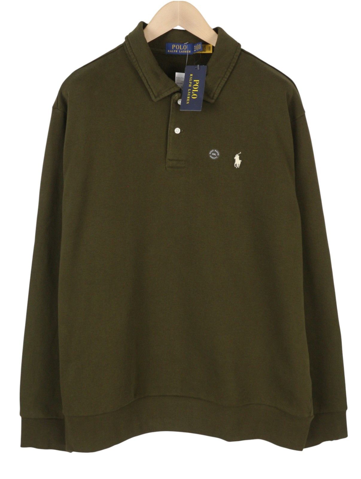 Ralph Lauren Dark Green 2XL Polo Button Pullover Sweatshirt 86962 Size US XXL / EU 58 / 5 - 2 Thumbnail