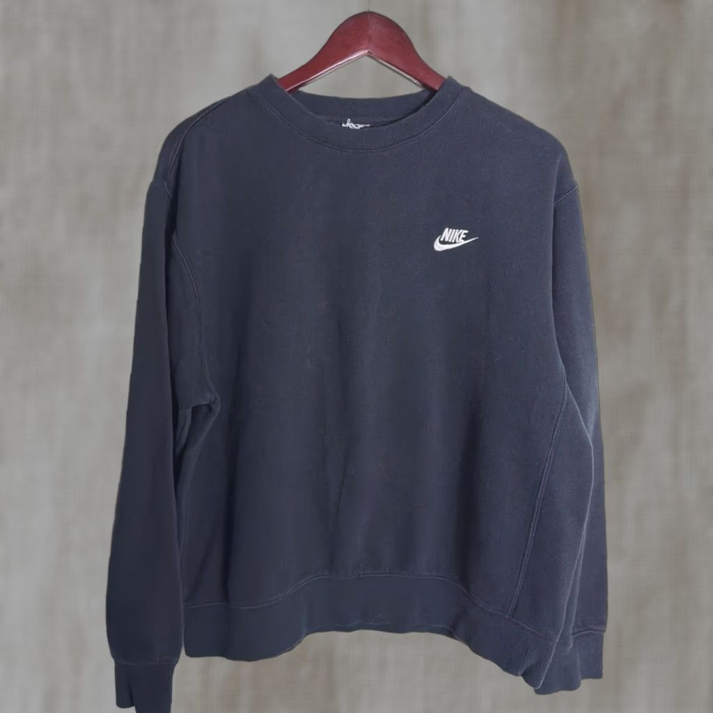 Nike Nike Sportswear Crewneck Sweatshirt Men M Black Logo Cotton Blend Fleece Pullover Regular Fit BV2662-010 Size US M / EU 48-50 / 2 - 1 Thumbnail