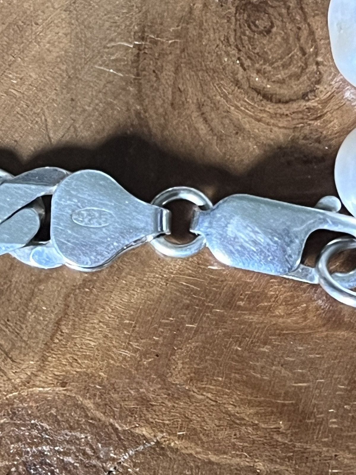 Other 925 Sterling Pearl Curb Chain Necklace Baroque Half & half Size ONE SIZE - 5 Thumbnail