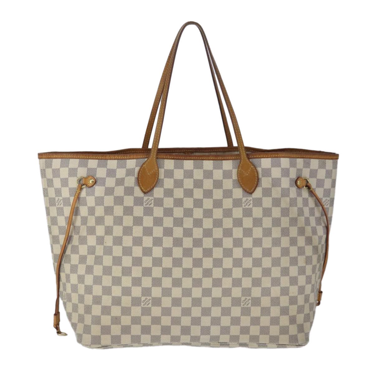 Louis Vuitton Neverfull Gm White Canvas Tote Bag (Pre-Owned) Size ONE SIZE - 1 Thumbnail