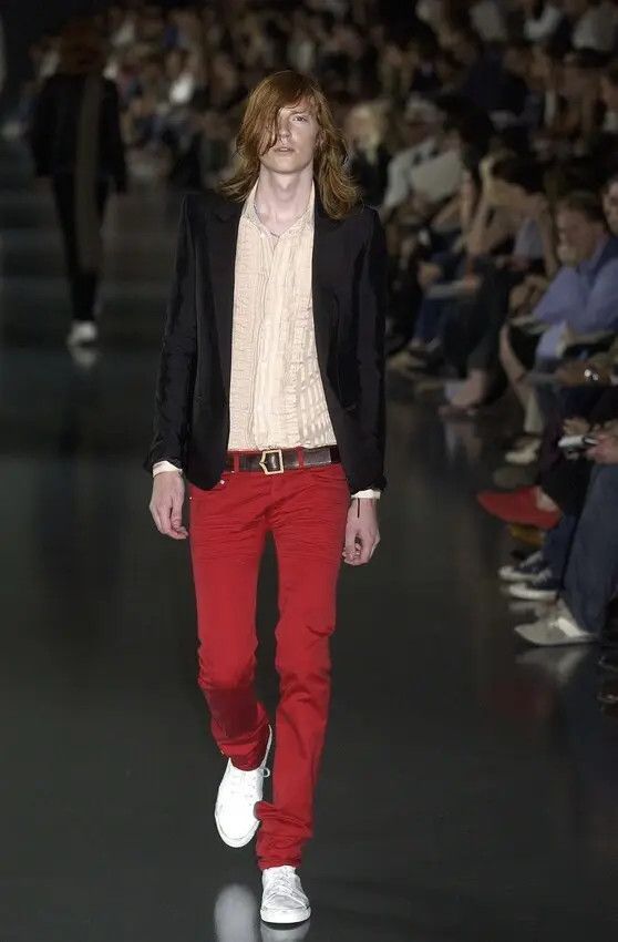Dior × Hedi Slimane SS06 Dior Hedi Slimane Red Jeans Size US 30 / EU 46 - 2 Thumbnail