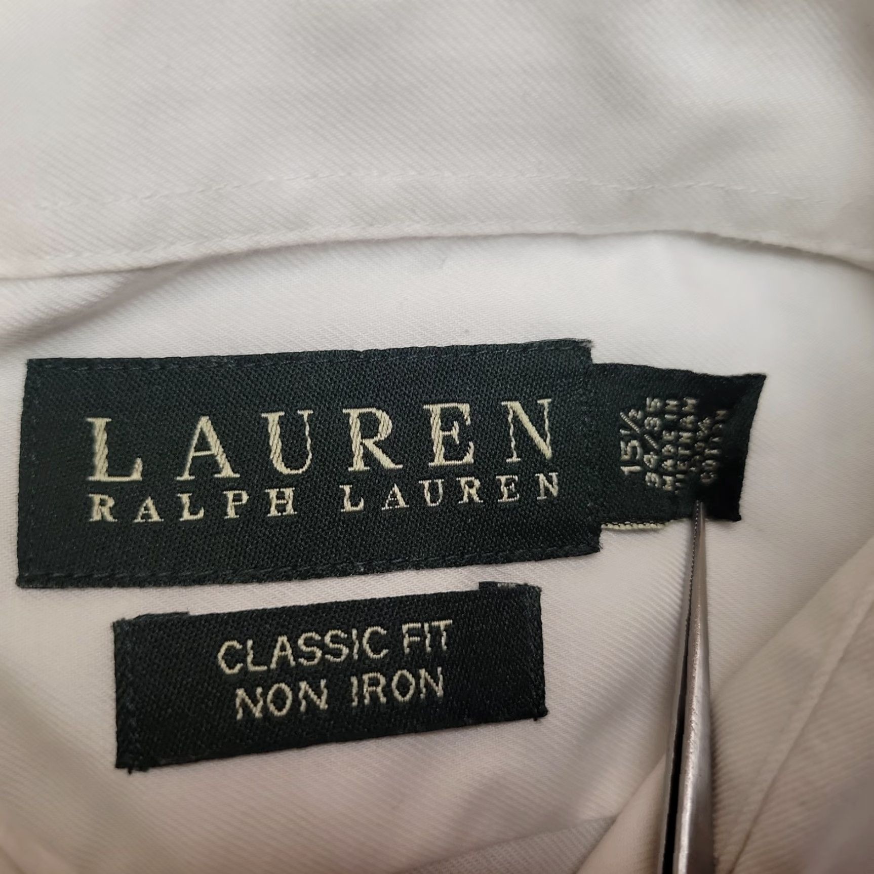 Ralph Lauren VINTAGE Ralph Lauren Shirt Mens 15.5 White Classic Fit Short Sleeve 100% Cotton Casual Size US L / EU 52-54 / 3 - 3 Thumbnail