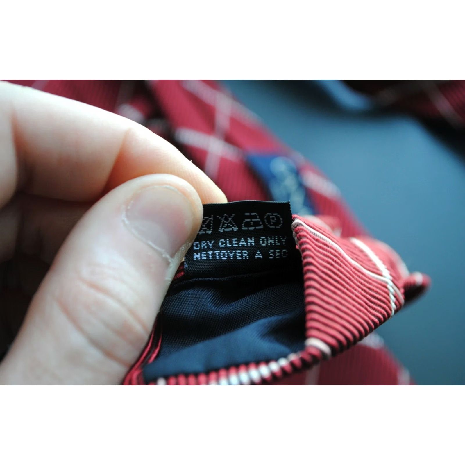 Canali Canali TIE Shirt Men’s XS Red Striped 60% Silk 40% Cotton Made in ITALY 146 cm Length Size ONE SIZE - 7 Thumbnail